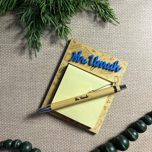 Teacher Sticky Note and Pen Gift Set