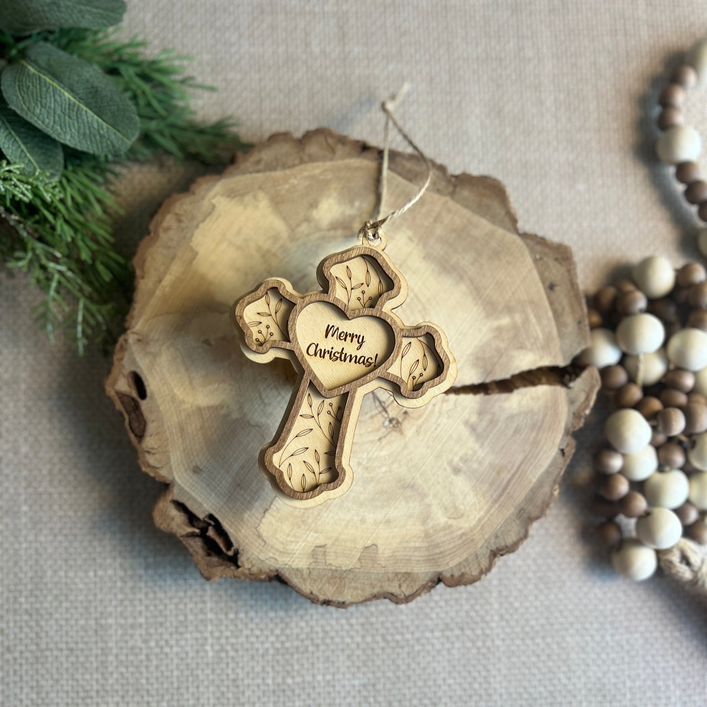 Cross Christmas Ornament