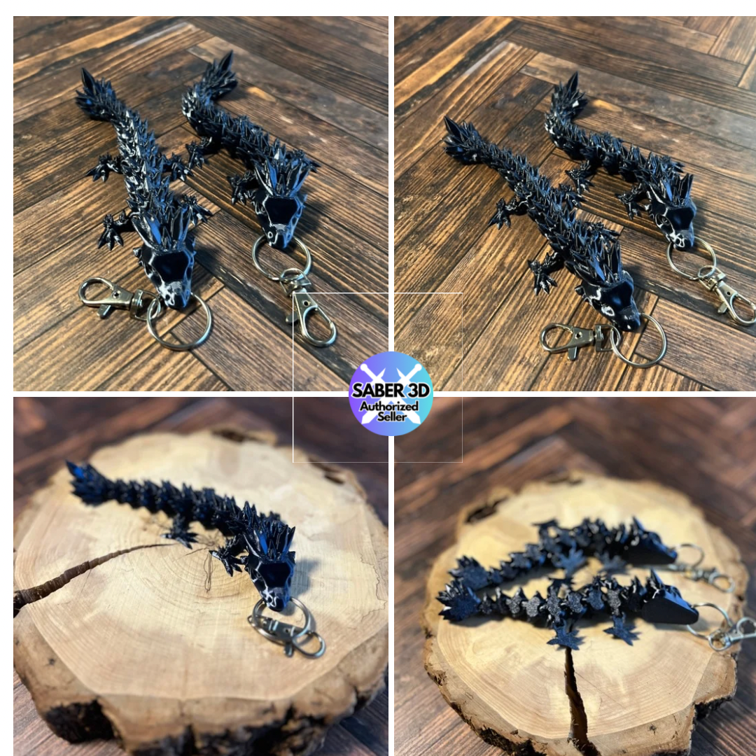Crystal Dragon Keychain
