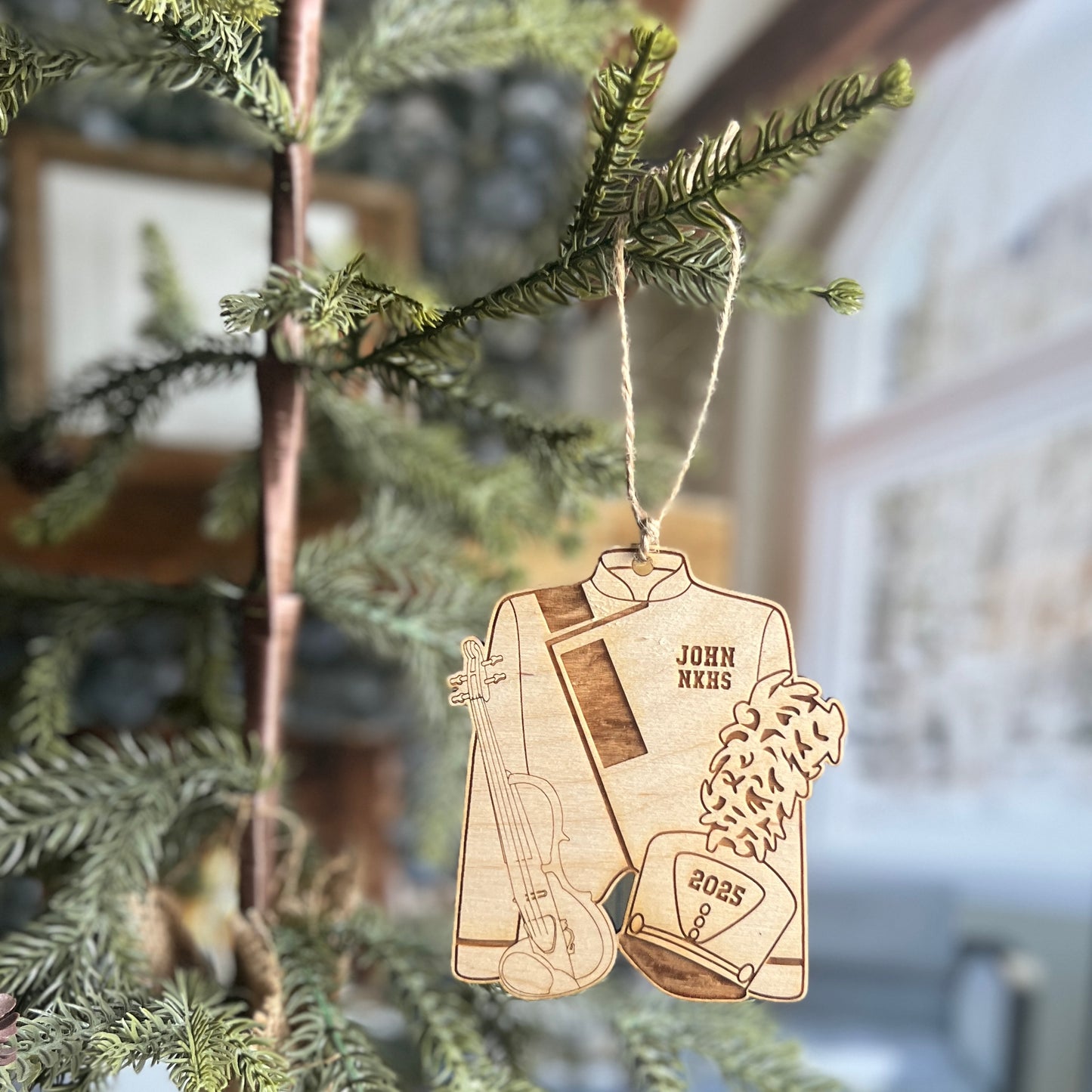 Violin Wooden Ornament