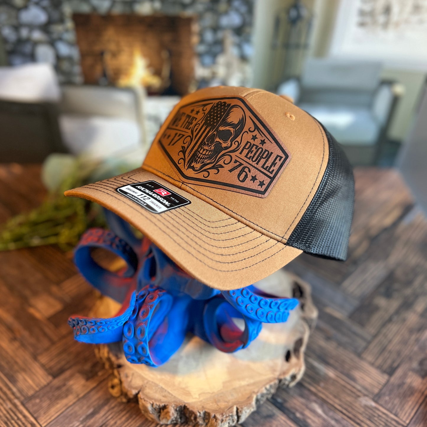 We The People Skull 1776 Carmel/Black Richardson 112 Trucker Hat