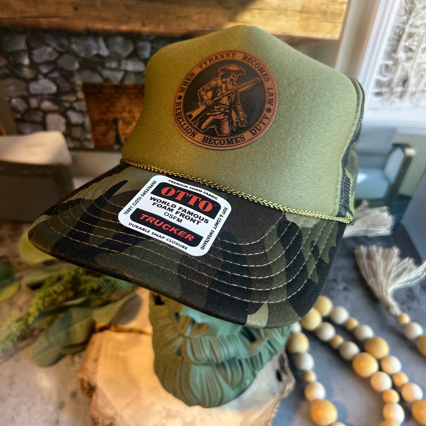 When Tyranny Becomes Law Camo Otto Foam Front Trucker