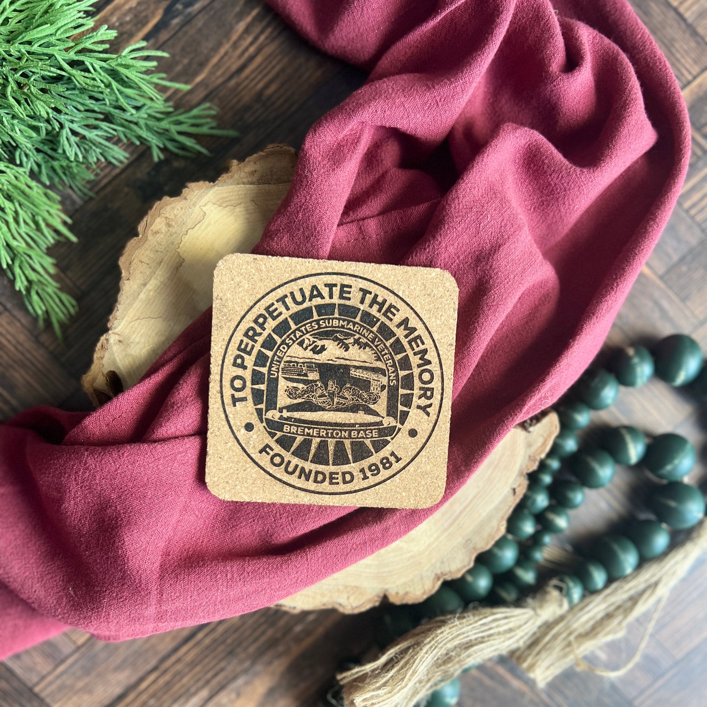 USSVI Bremerton Base Cork Coaster