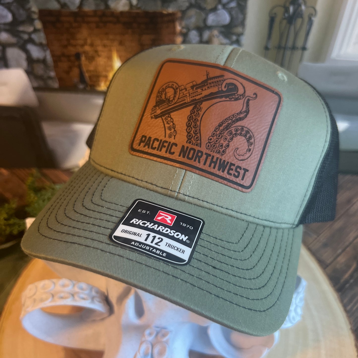 Pacific Northwest Ferry/Kraken 112 Loden/Black Richardson Trucker Hat