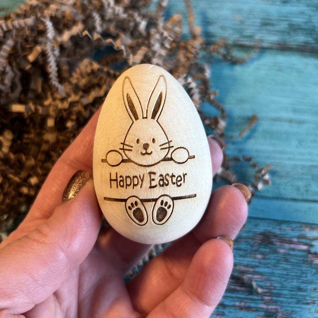 Wooden Engraved Easter Eggs Personalized