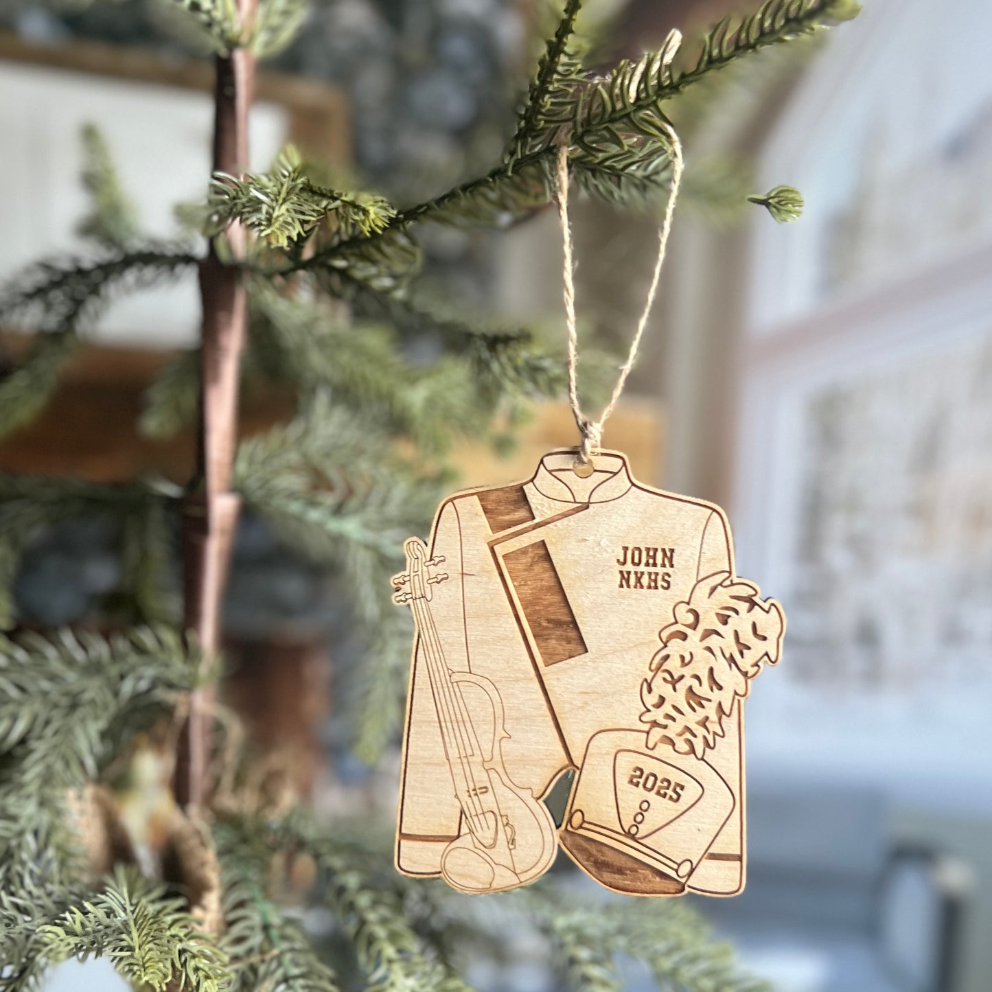 Violin Wooden Ornament