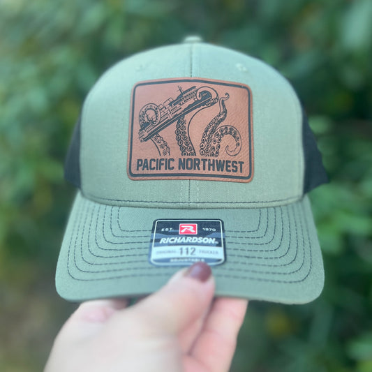 Pacific Northwest Ferry/Kraken 112 Loden/Black Richardson Trucker Hat