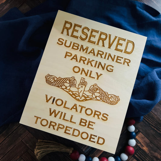 Reserved Submarine Parking Sign