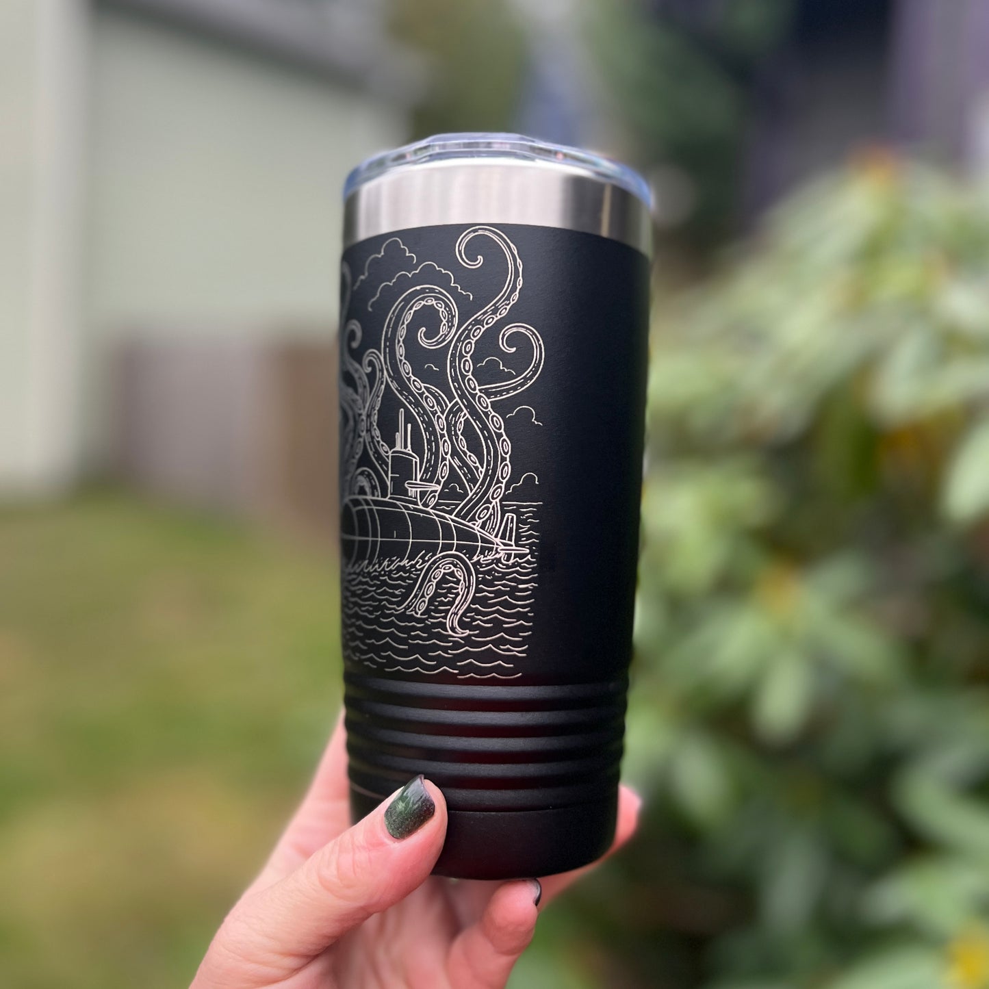 Submarine Kraken Travel Coffee Tumbler