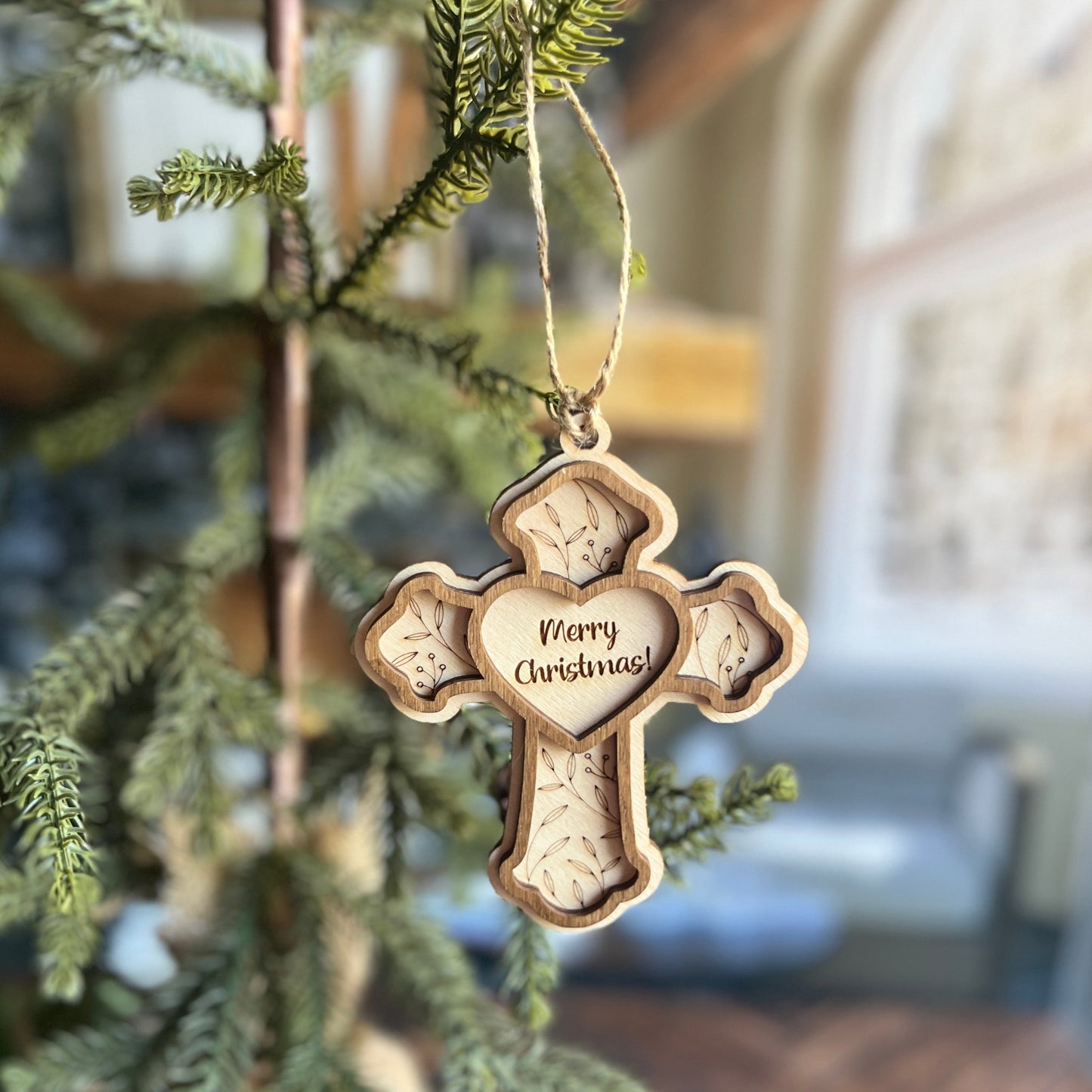 Cross Christmas Ornament