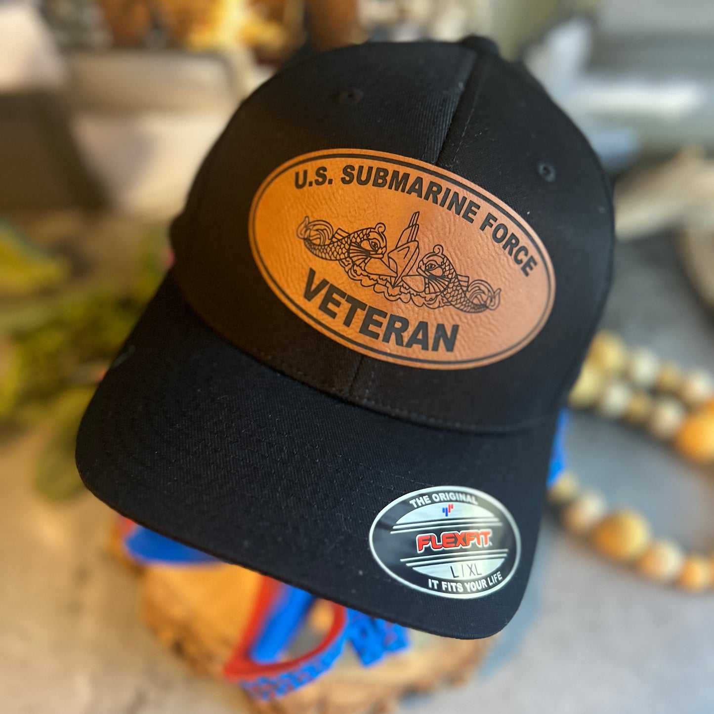 U.S. Submarine Force Veteran Black Yupoong Flex Fit Large/Xlarge