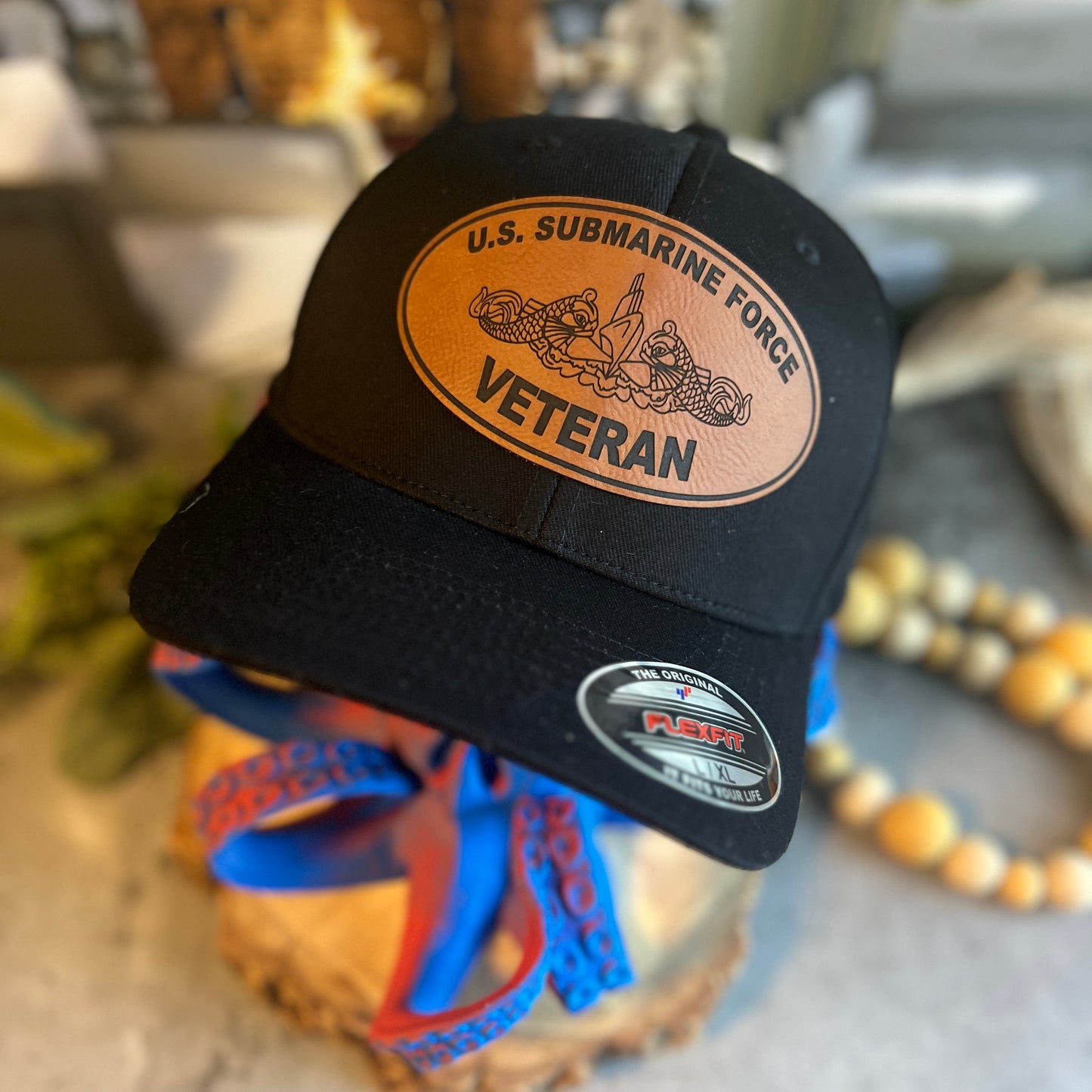 U.S. Submarine Force Veteran Black Yupoong Flex Fit Large/Xlarge