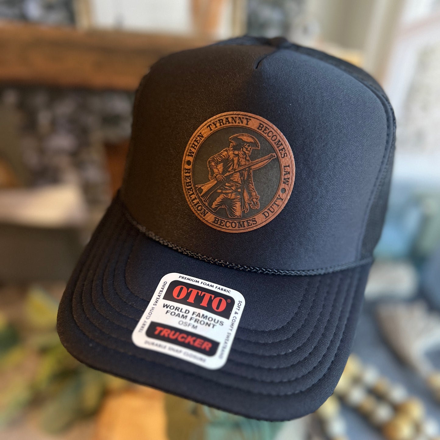 When Tyranny Becomes Law Black Otto Foam Front Trucker Hat