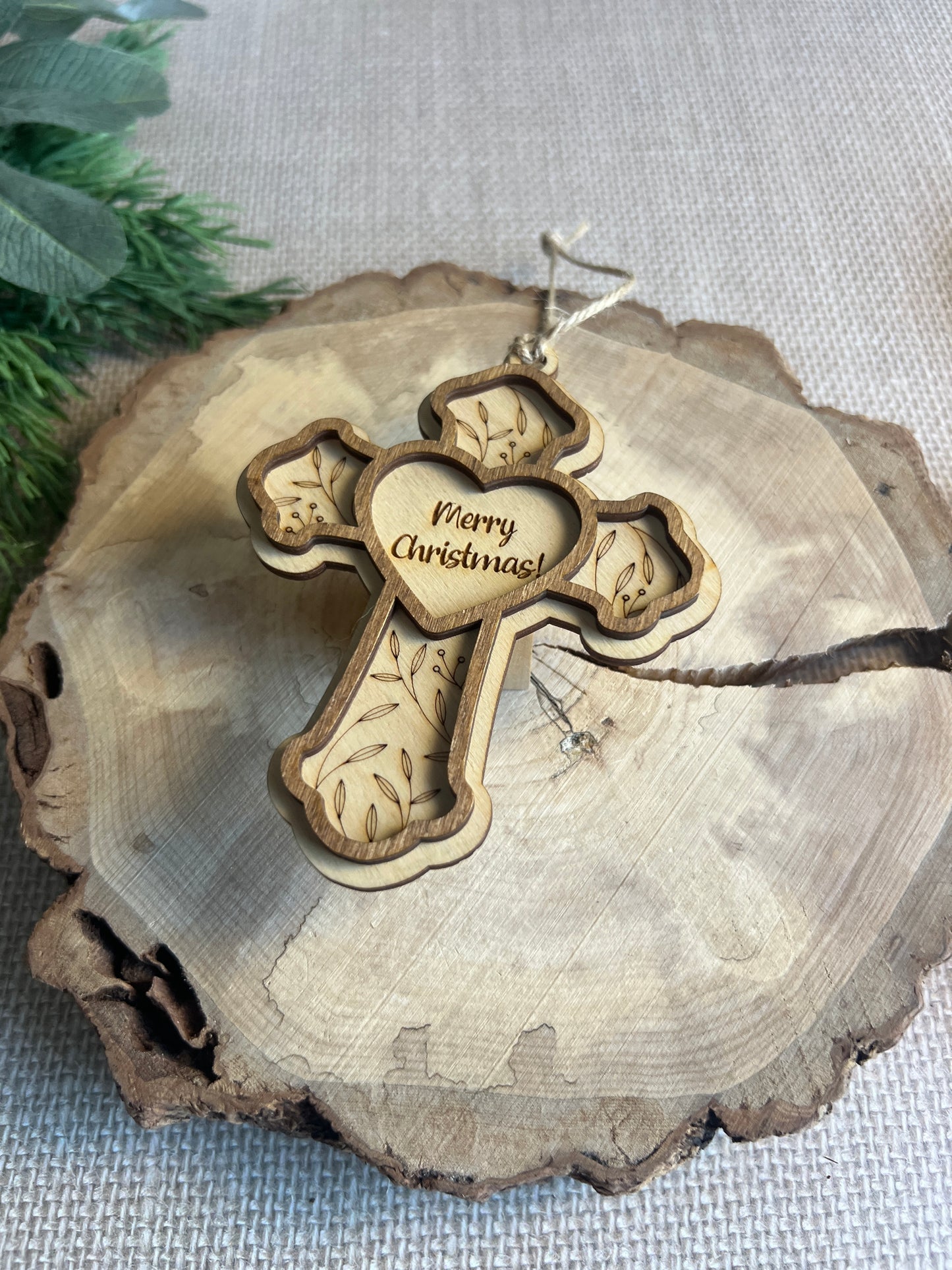Cross Christmas Ornament