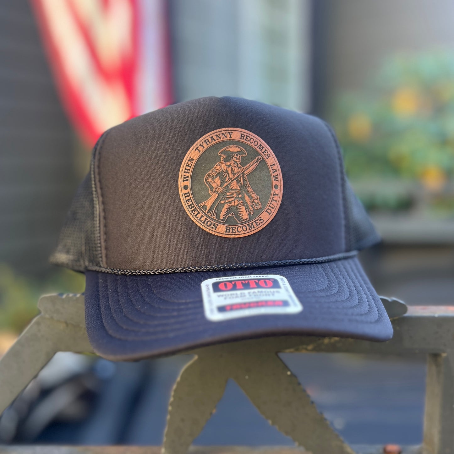 When Tyranny Becomes Law Black Otto Foam Front Trucker Hat