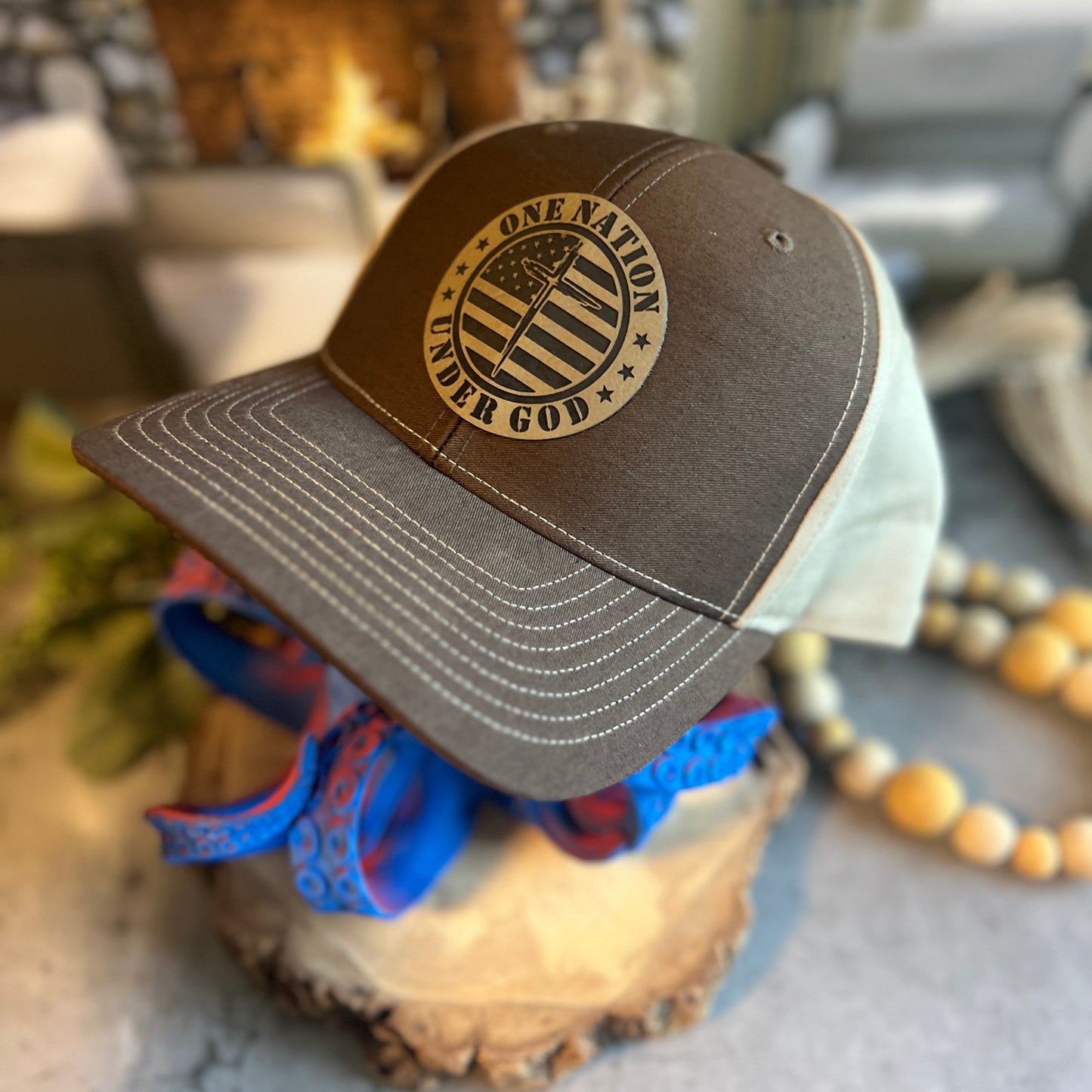 One Nation Under God 312 Coffee/Khaki Hat