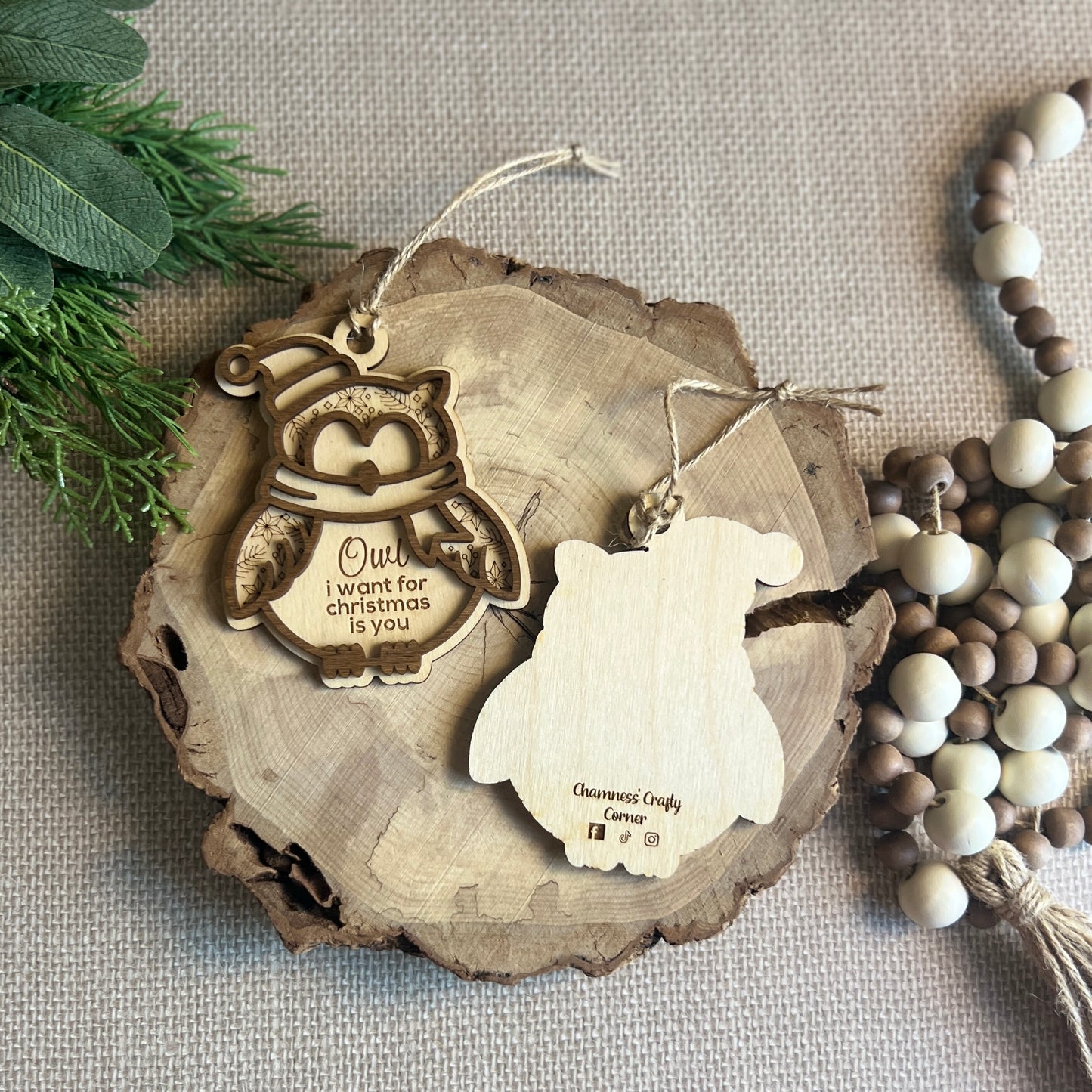 Owl Christmas Ornament