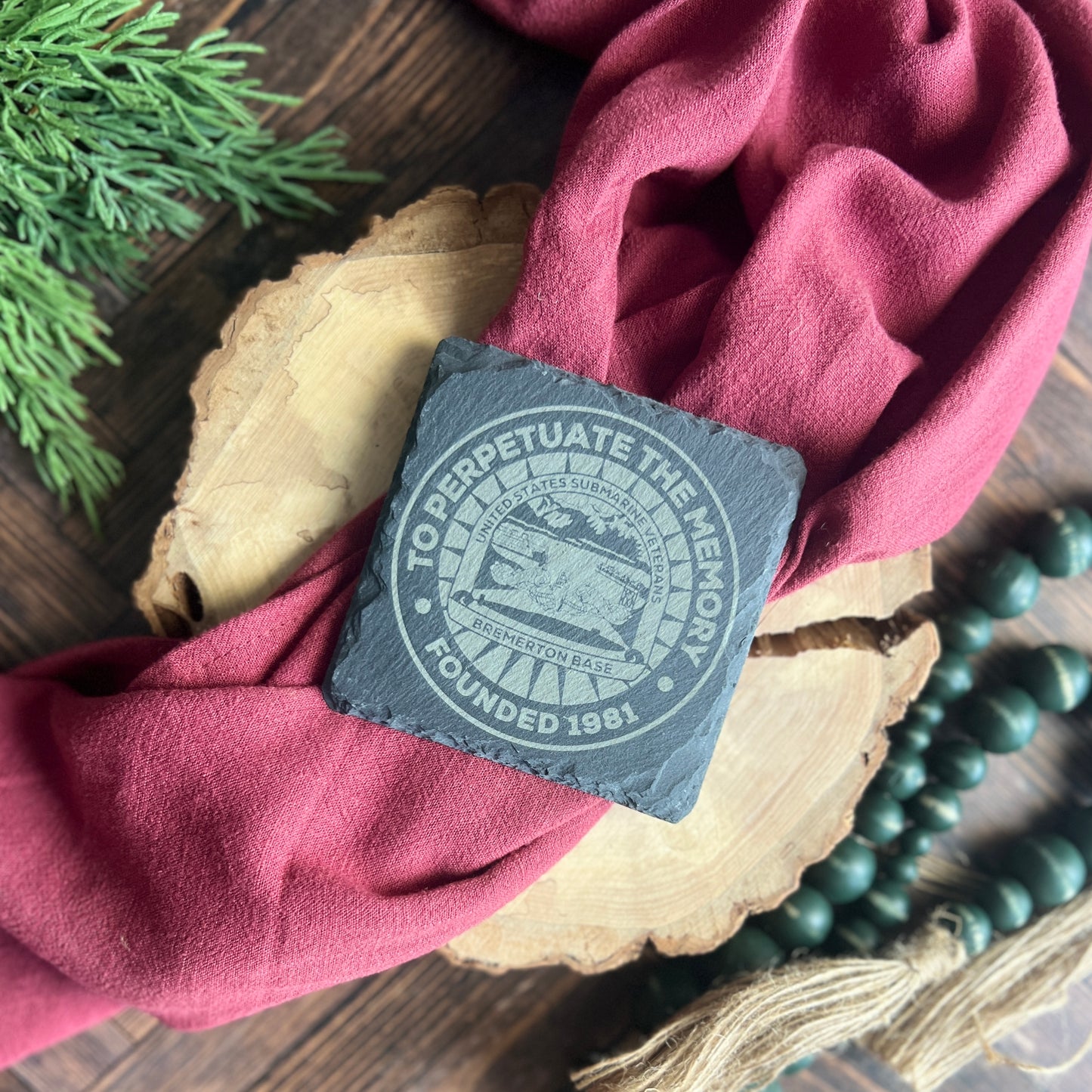 USSVI Bremerton Base Set of Slate Coaster