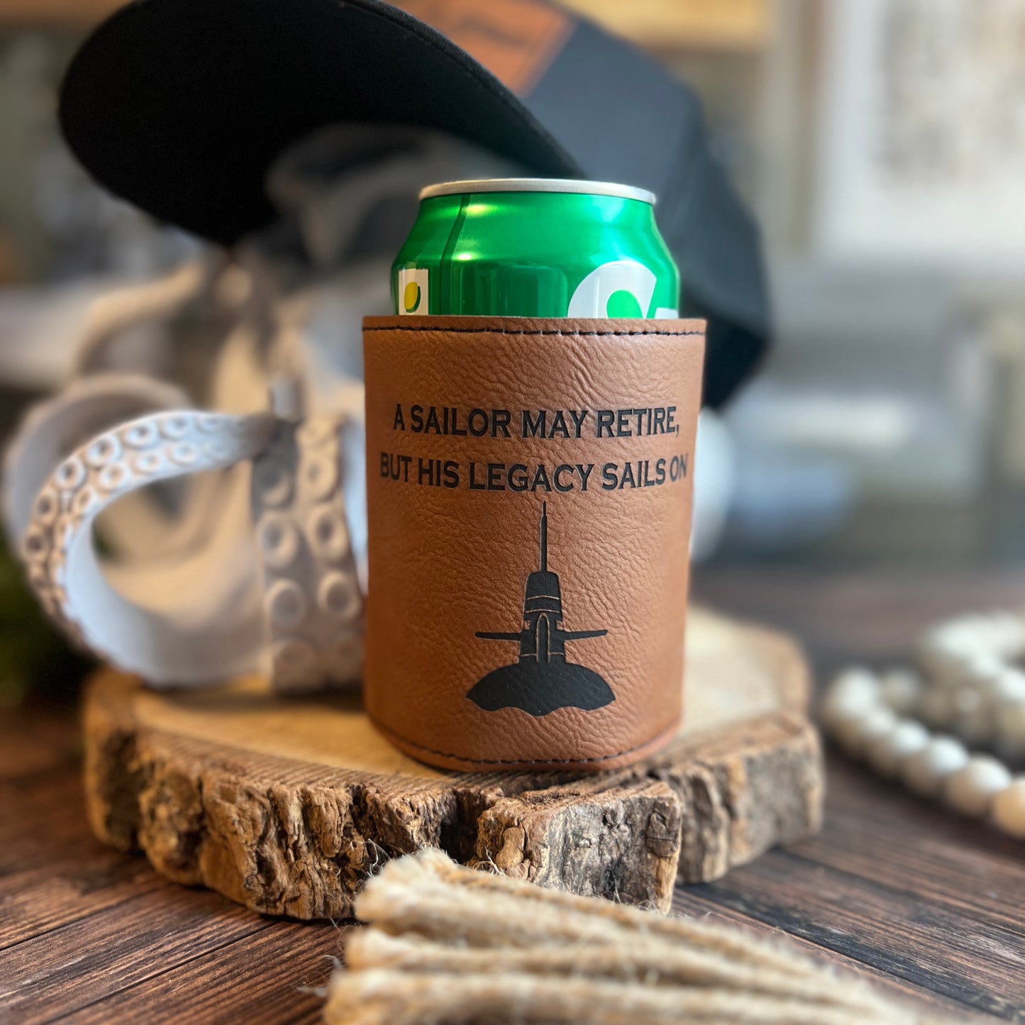 Sailor Leatherette Can Cooler