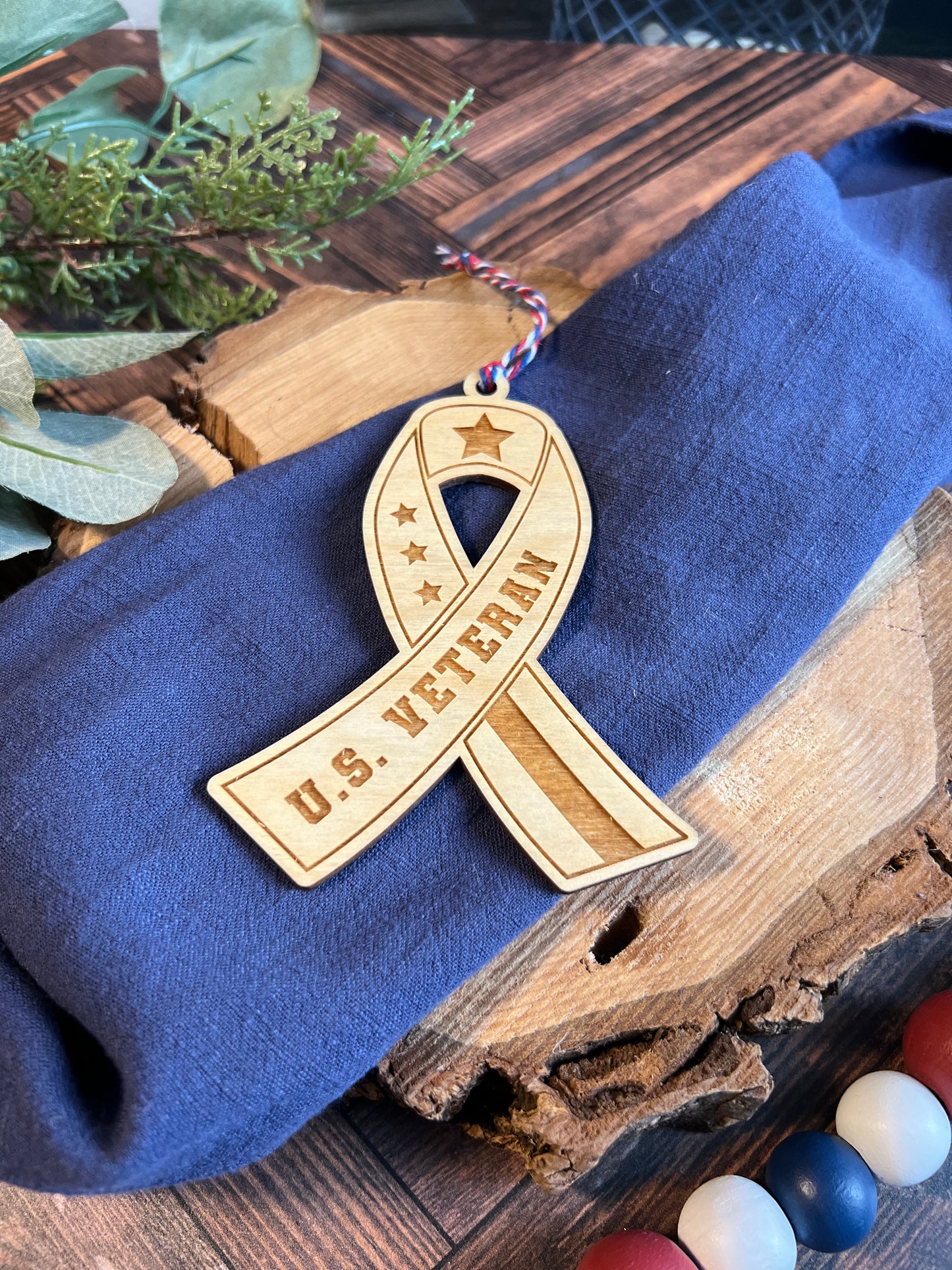 US Veteran Ribbon Ornament