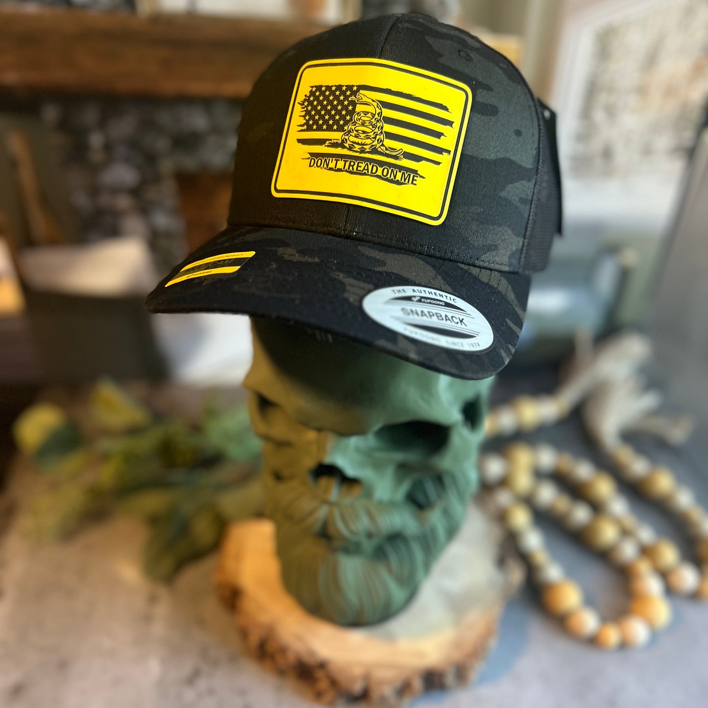 Don't Tread On Me Multi Cam Yupoong Retro Classic Trucker Hat