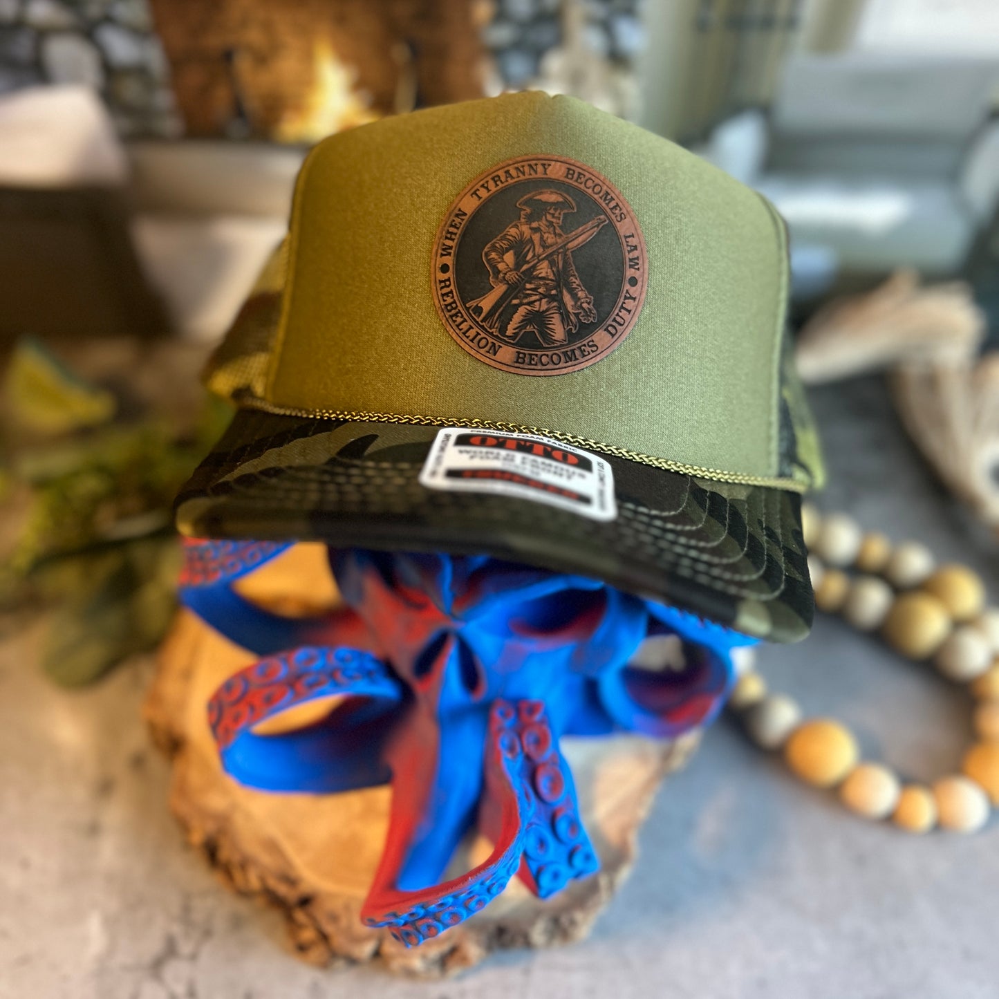 When Tyranny Becomes Law Camo Otto Foam Front Trucker