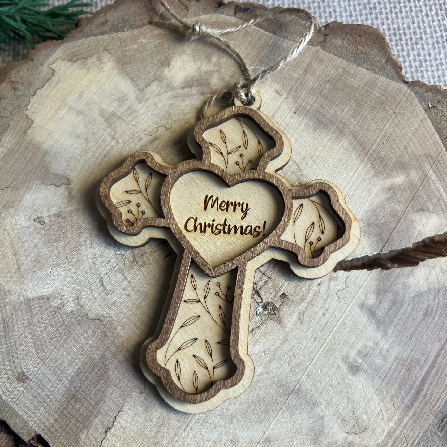 Cross Christmas Ornament