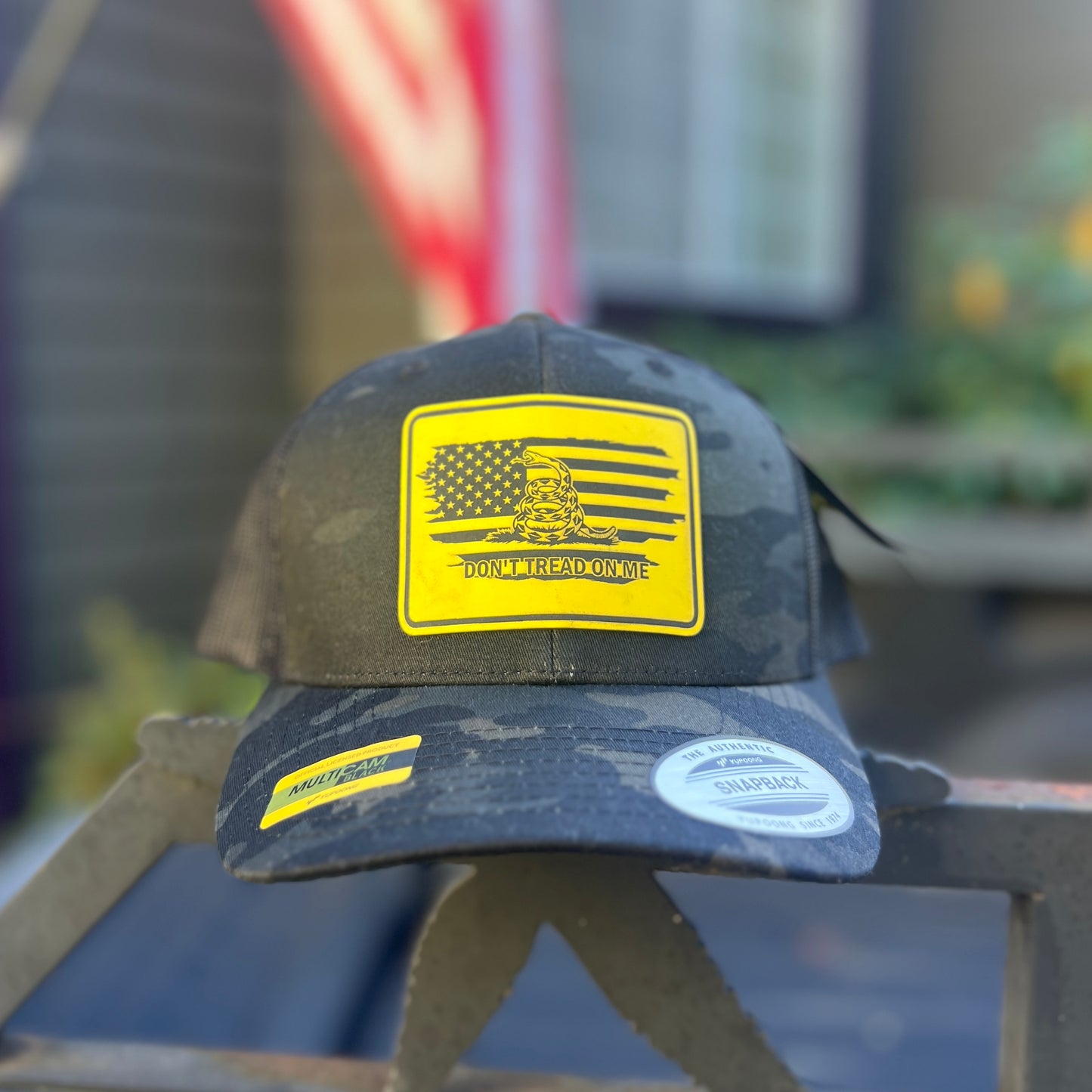 Don't Tread On Me Multi Cam Yupoong Retro Classic Trucker Hat
