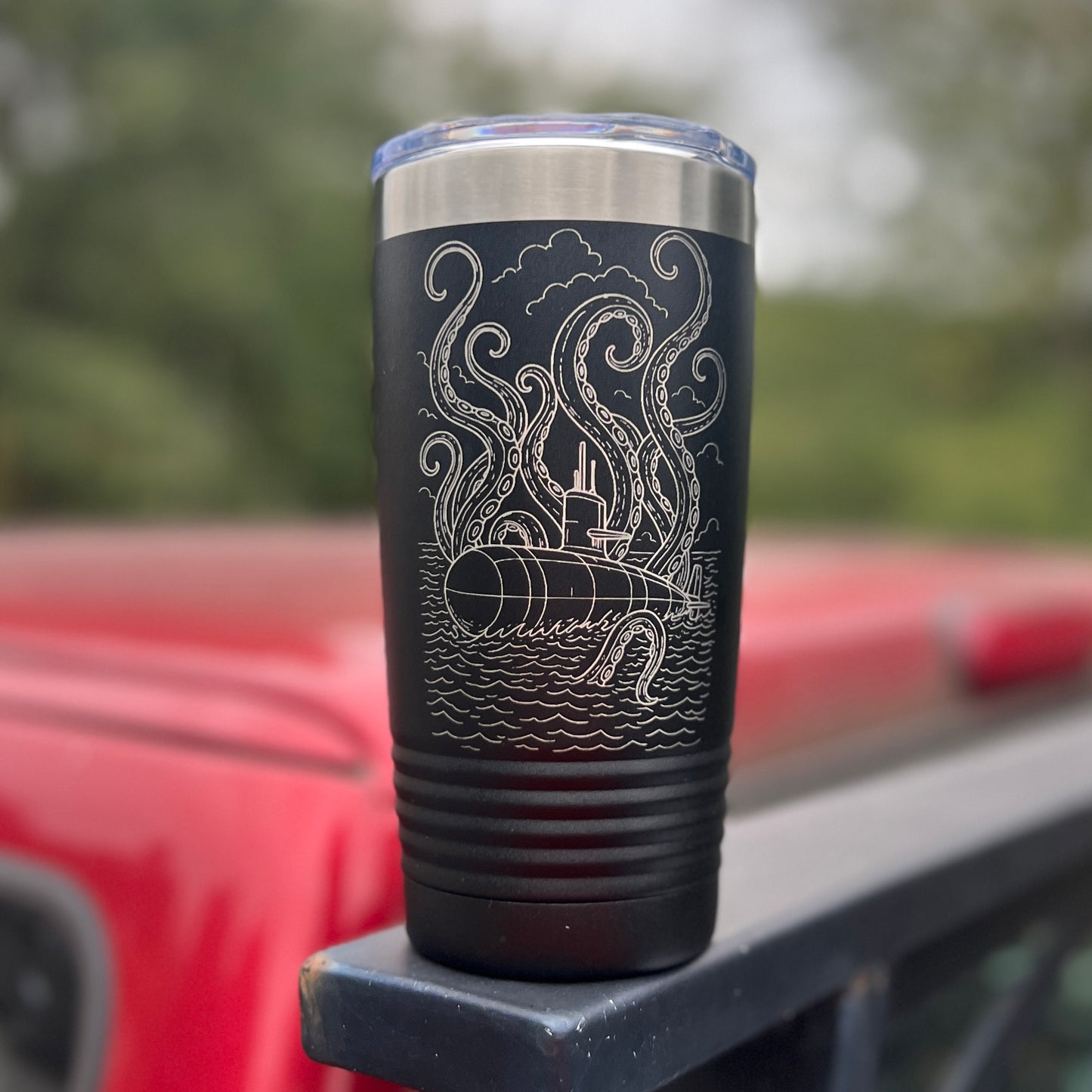 Submarine Kraken Travel Coffee Tumbler