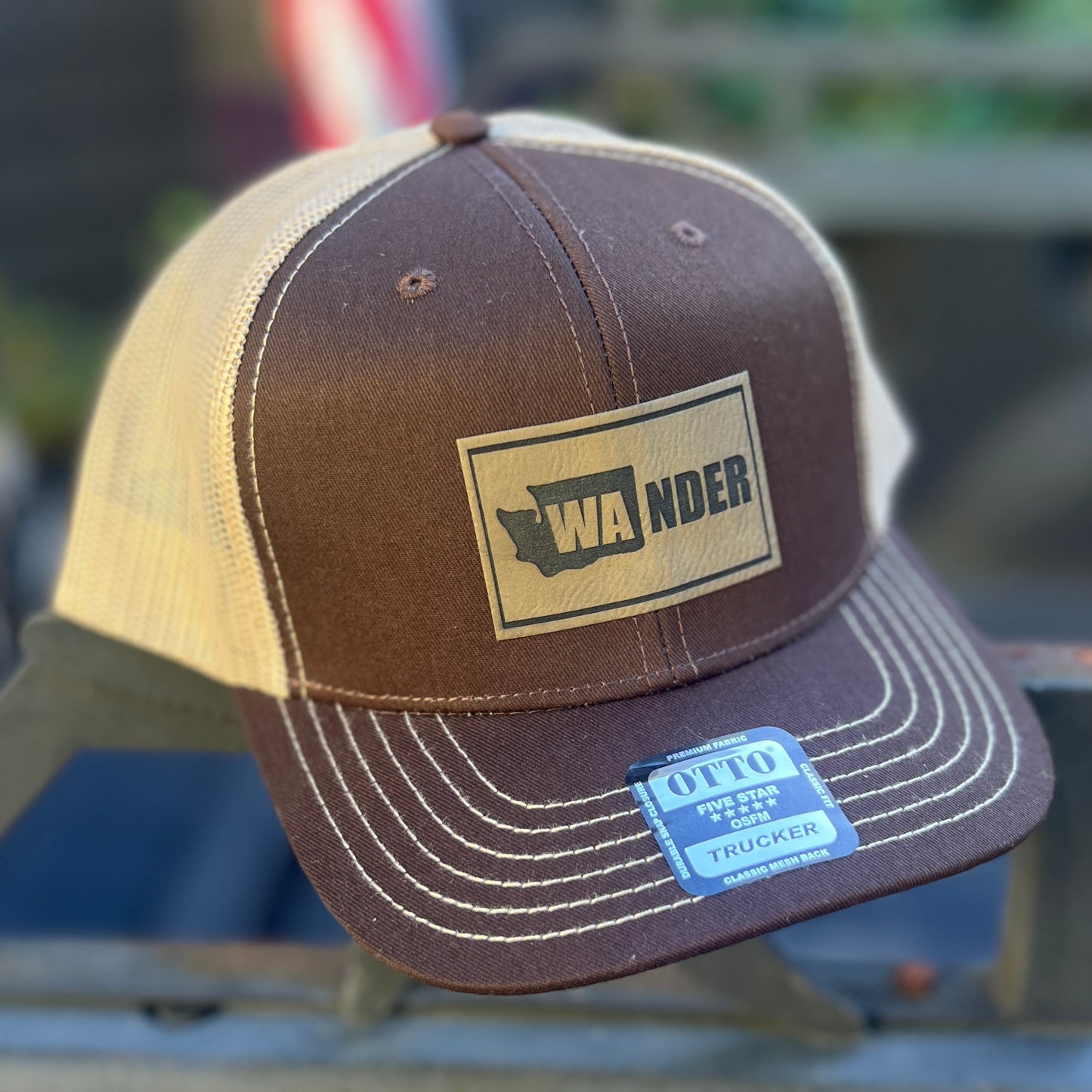 WA NDER Brown Otto Classic Fit Trucker Hat