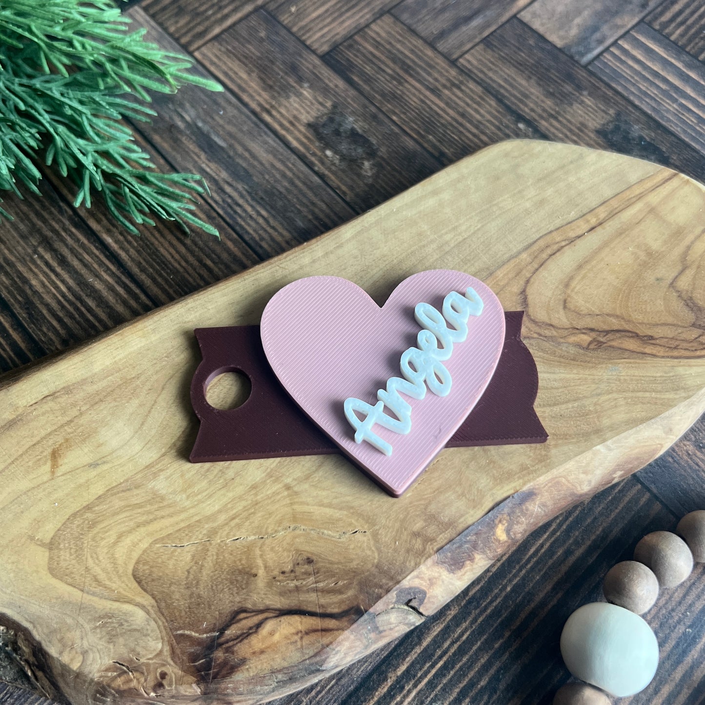 Heart Personalized Tumbler Topper