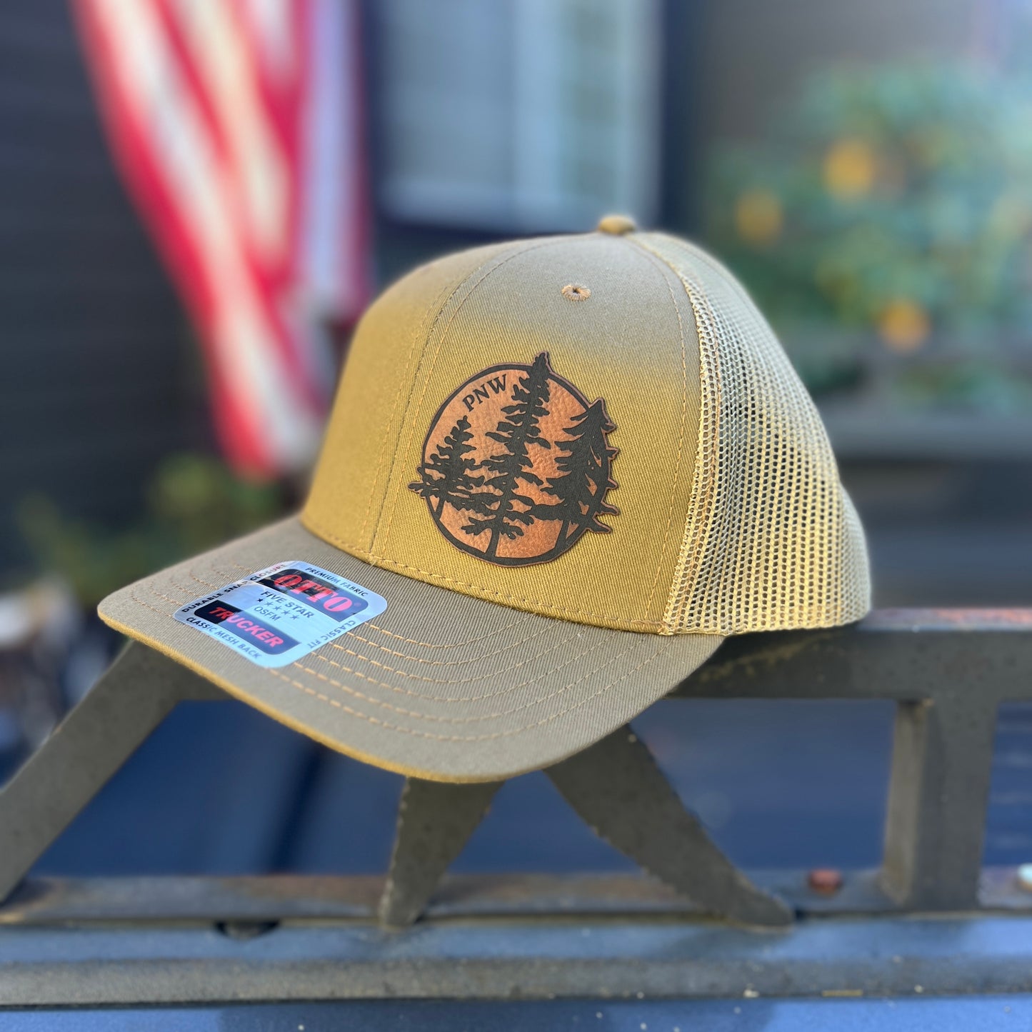 PNW Trees Coyote Brown Otto Classic Trucker Hat