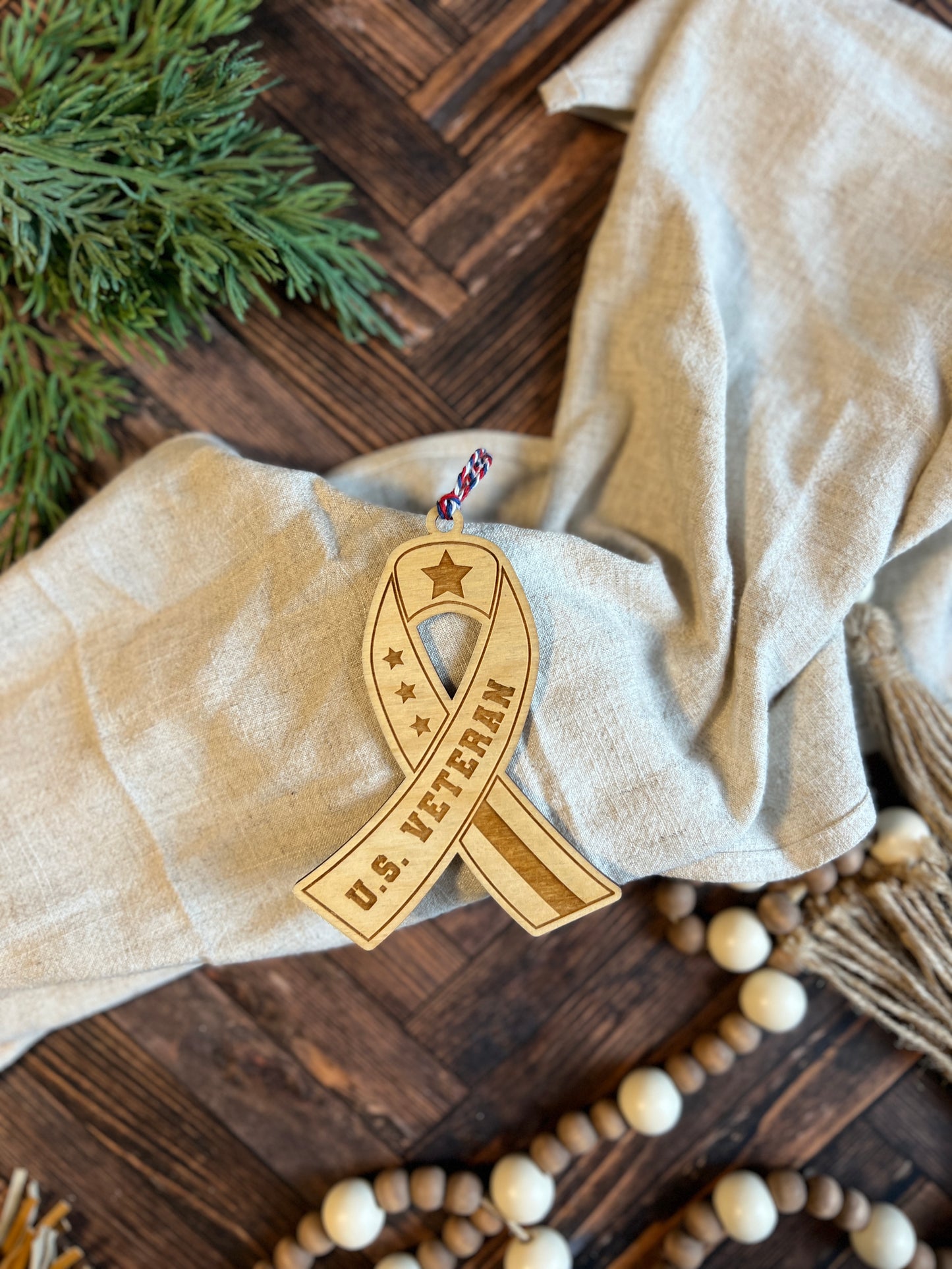 US Veteran Ribbon Ornament