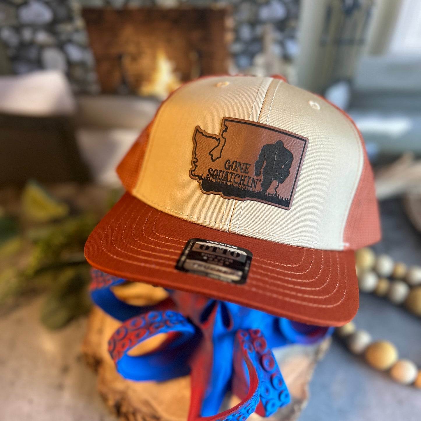 Gone Squatchin Texas Orange/Khaki Otto Classic Trucker Hat