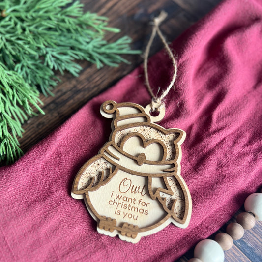 Owl Christmas Ornament