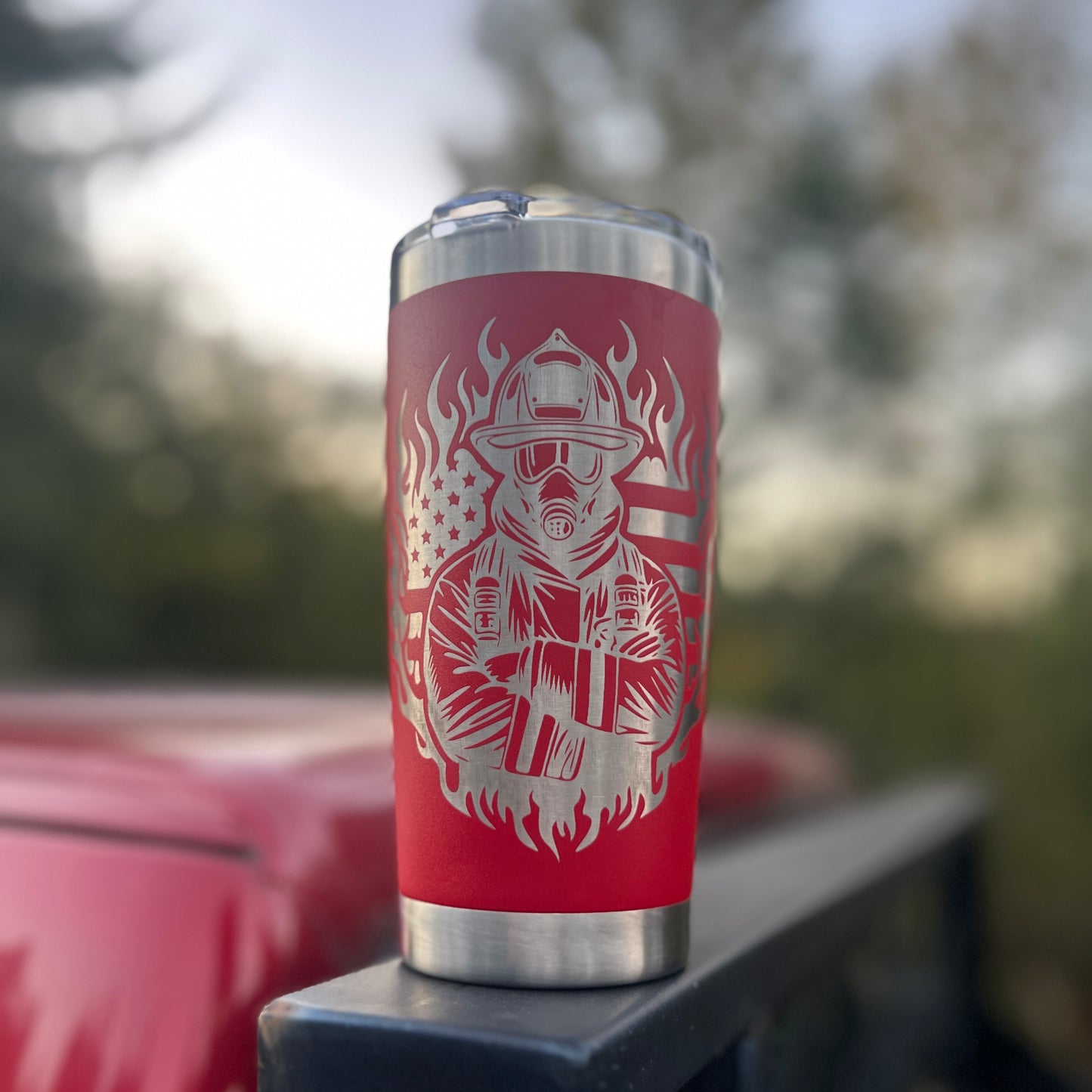 Fire Fighter Travel Coffee Tumbler