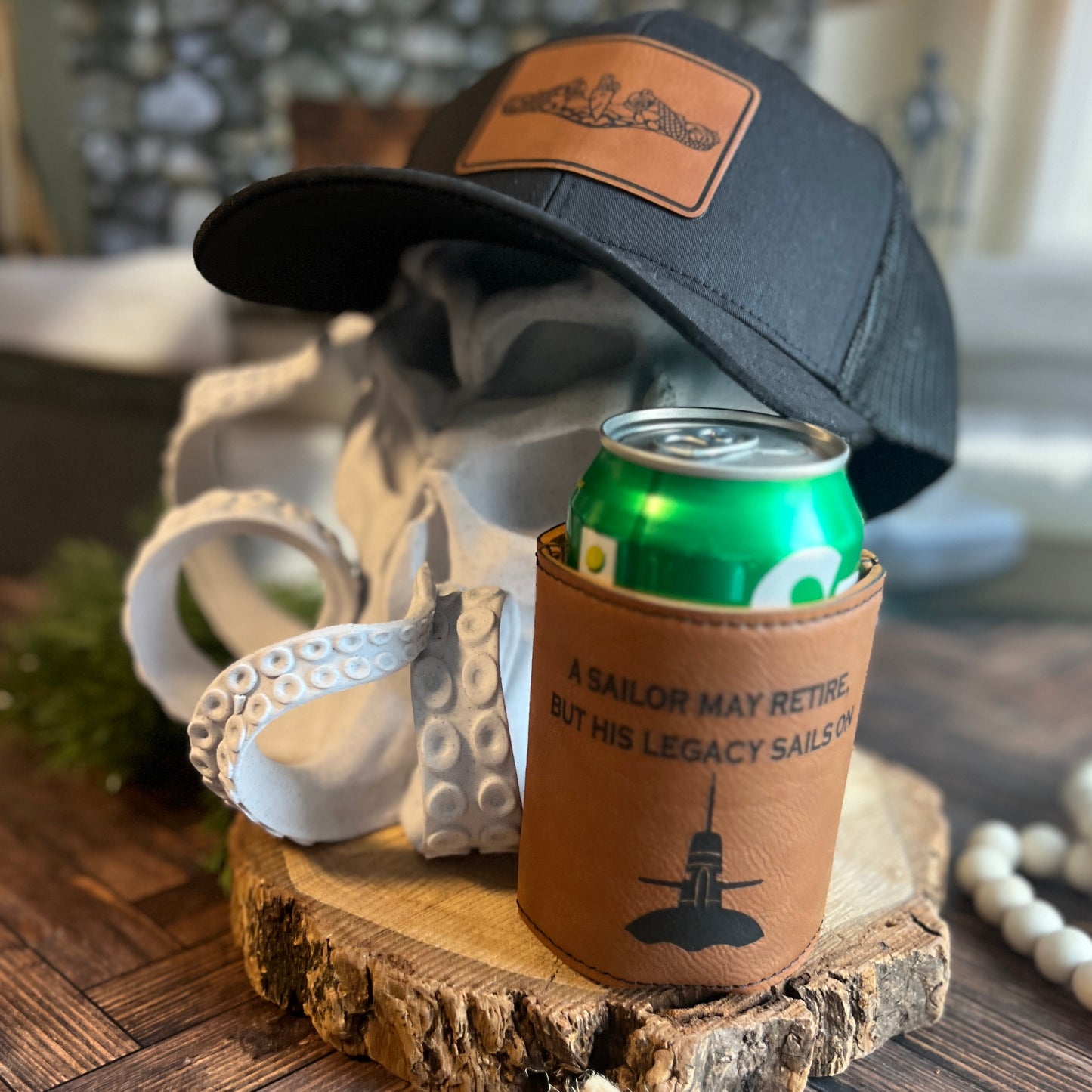 Sailor Leatherette Can Cooler