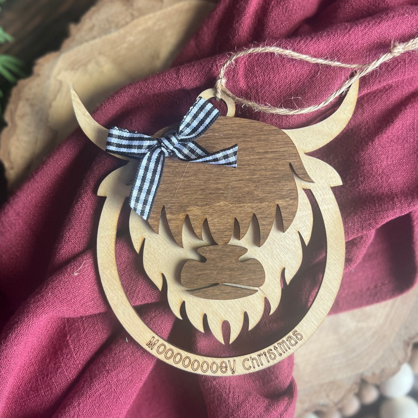 Mooooey Christmas Ornament