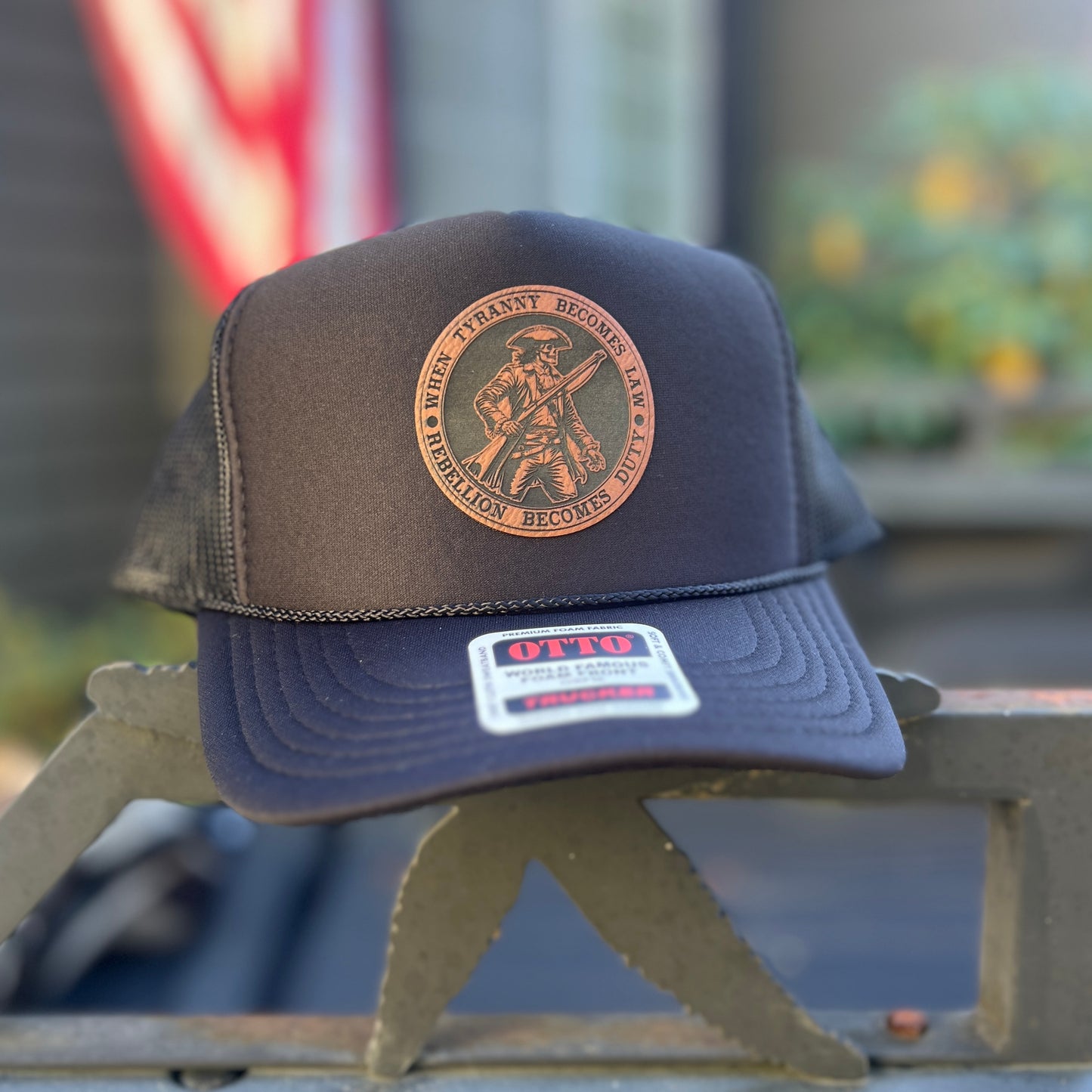 When Tyranny Becomes Law Black Otto Foam Front Trucker Hat