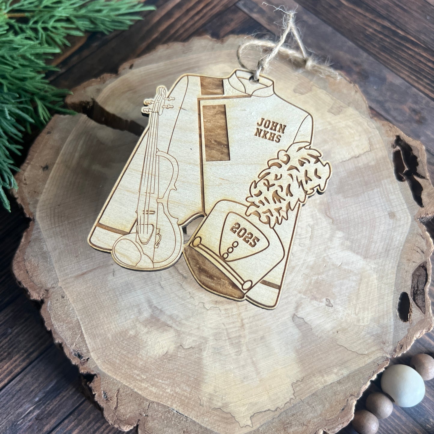 Violin Wooden Ornament