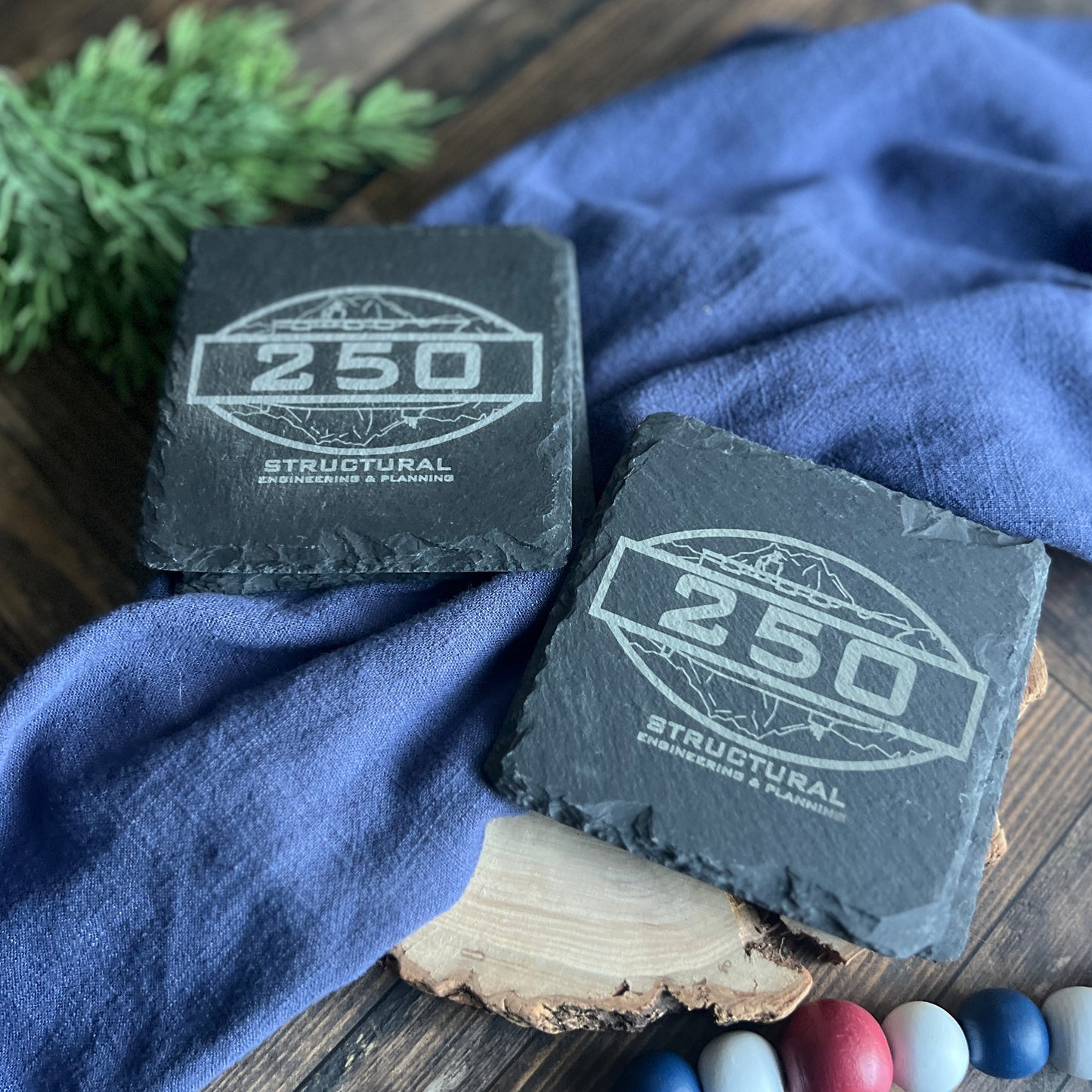 Code 250 Set of 4 Slate Coasters