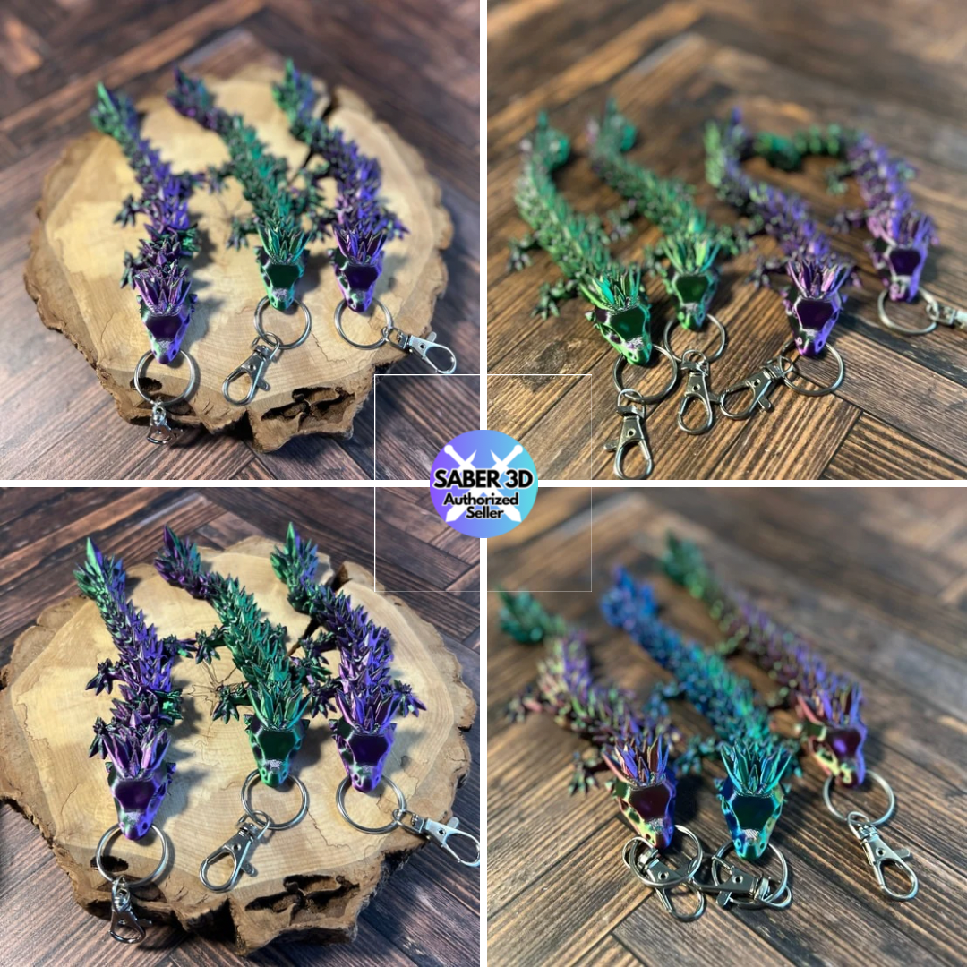 Crystal Dragon Keychain