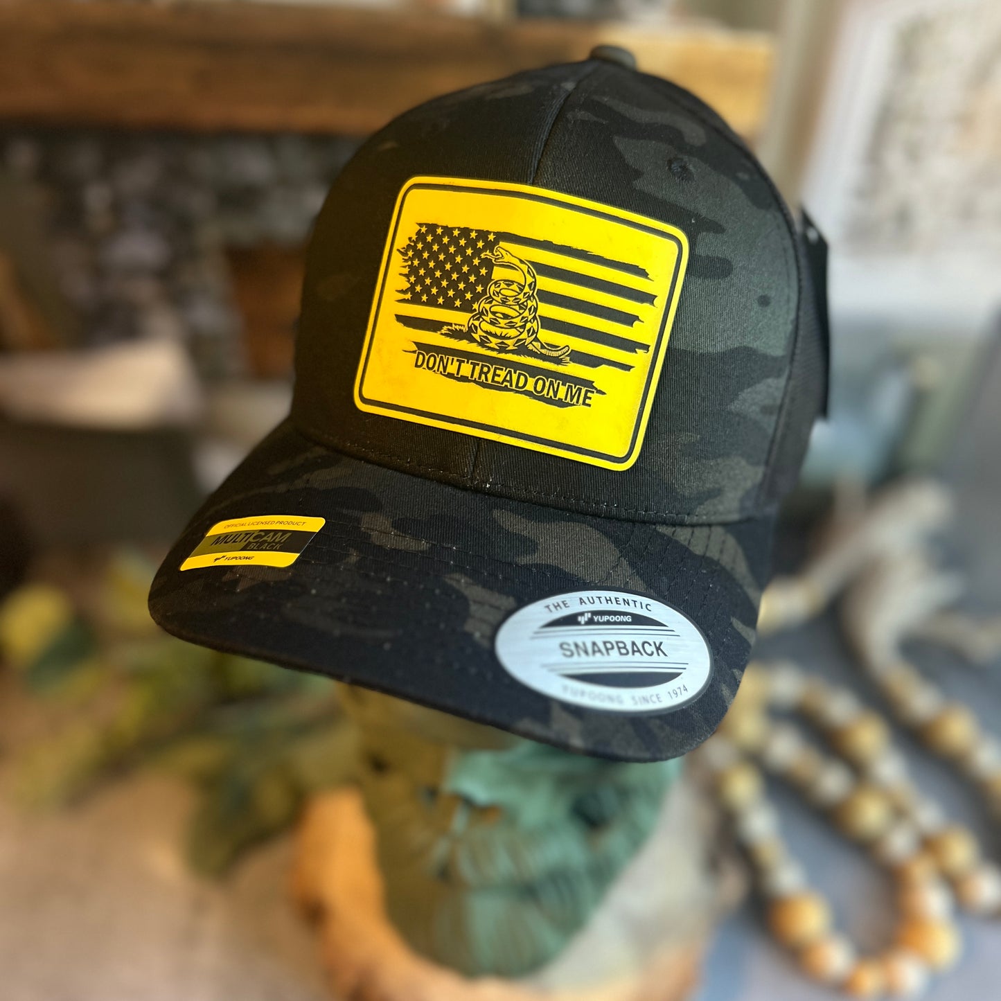 Don't Tread On Me Multi Cam Yupoong Retro Classic Trucker Hat
