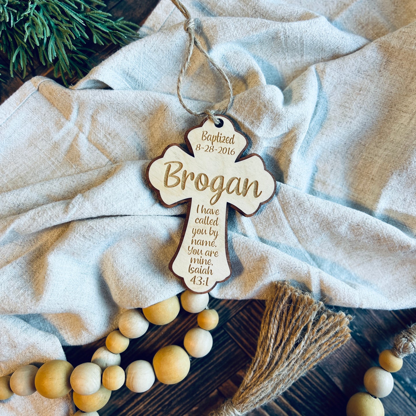 Baptism Cross Keepsake Ornament