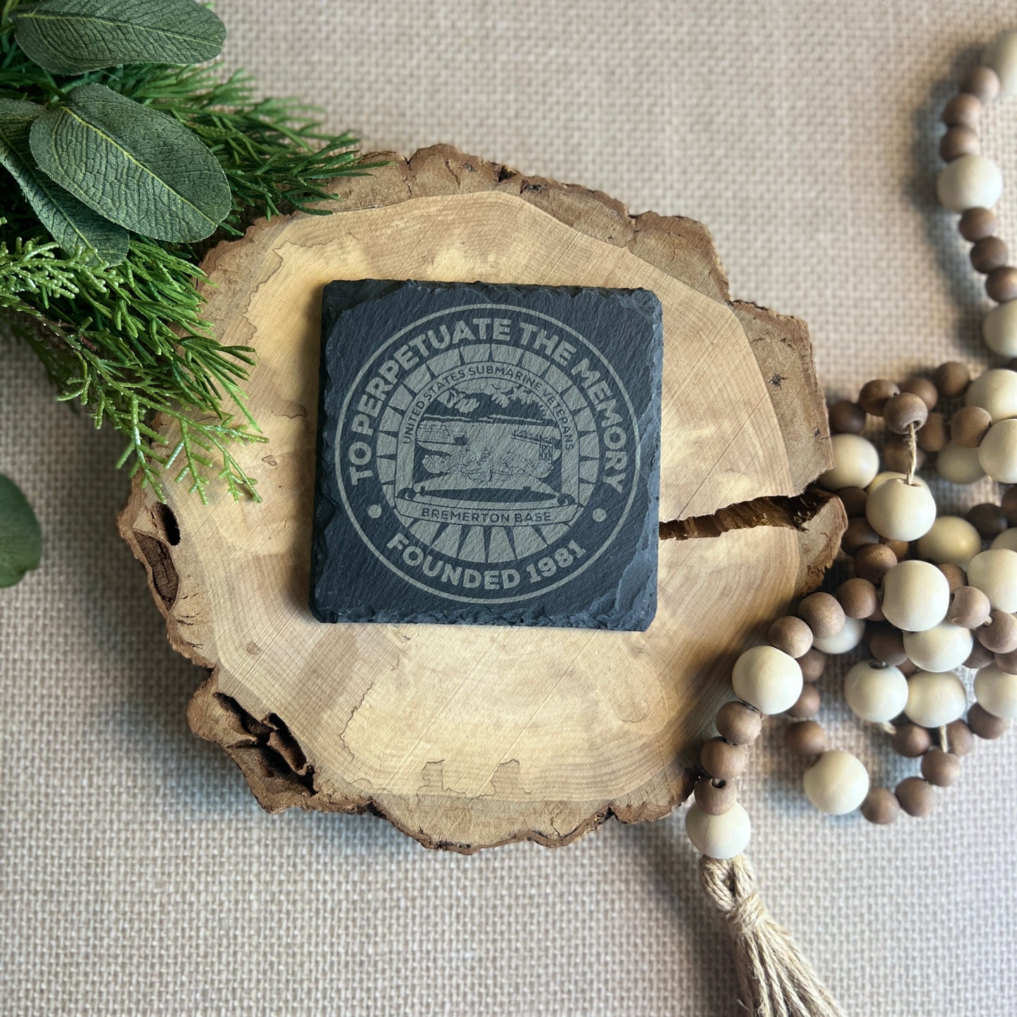 USSVI Bremerton Base Set of Slate Coaster