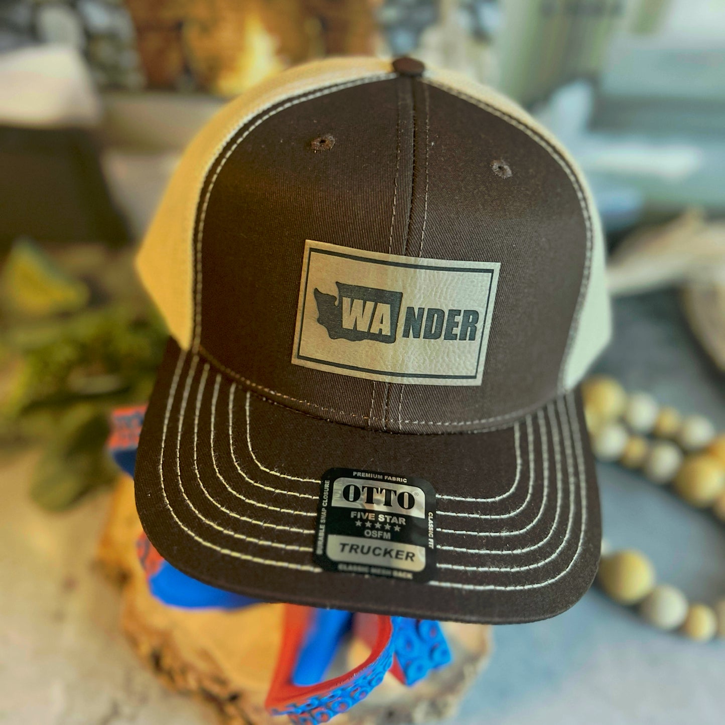 WA NDER Brown Otto Classic Fit Trucker Hat