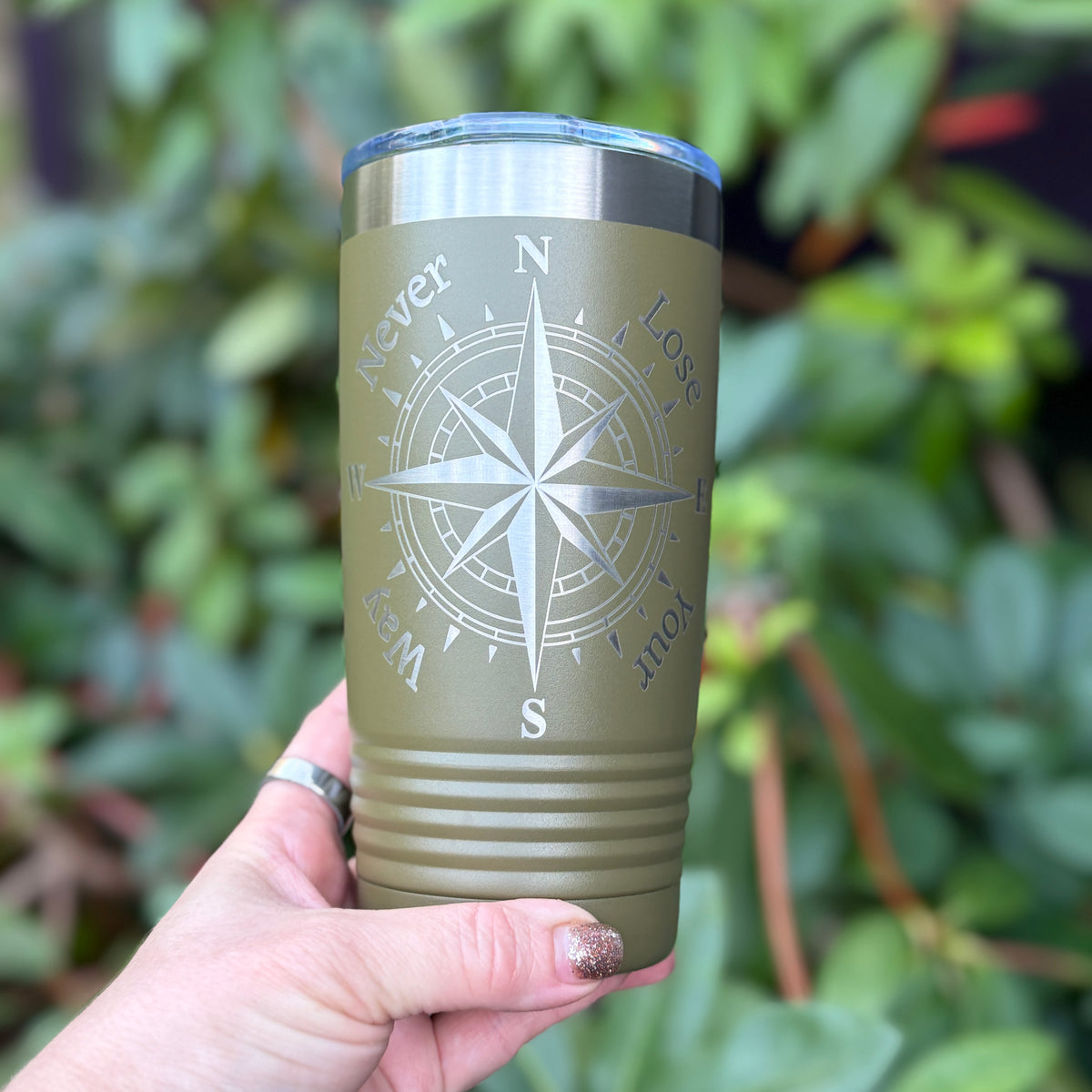 Never Lose Your Way Coffee Tumbler