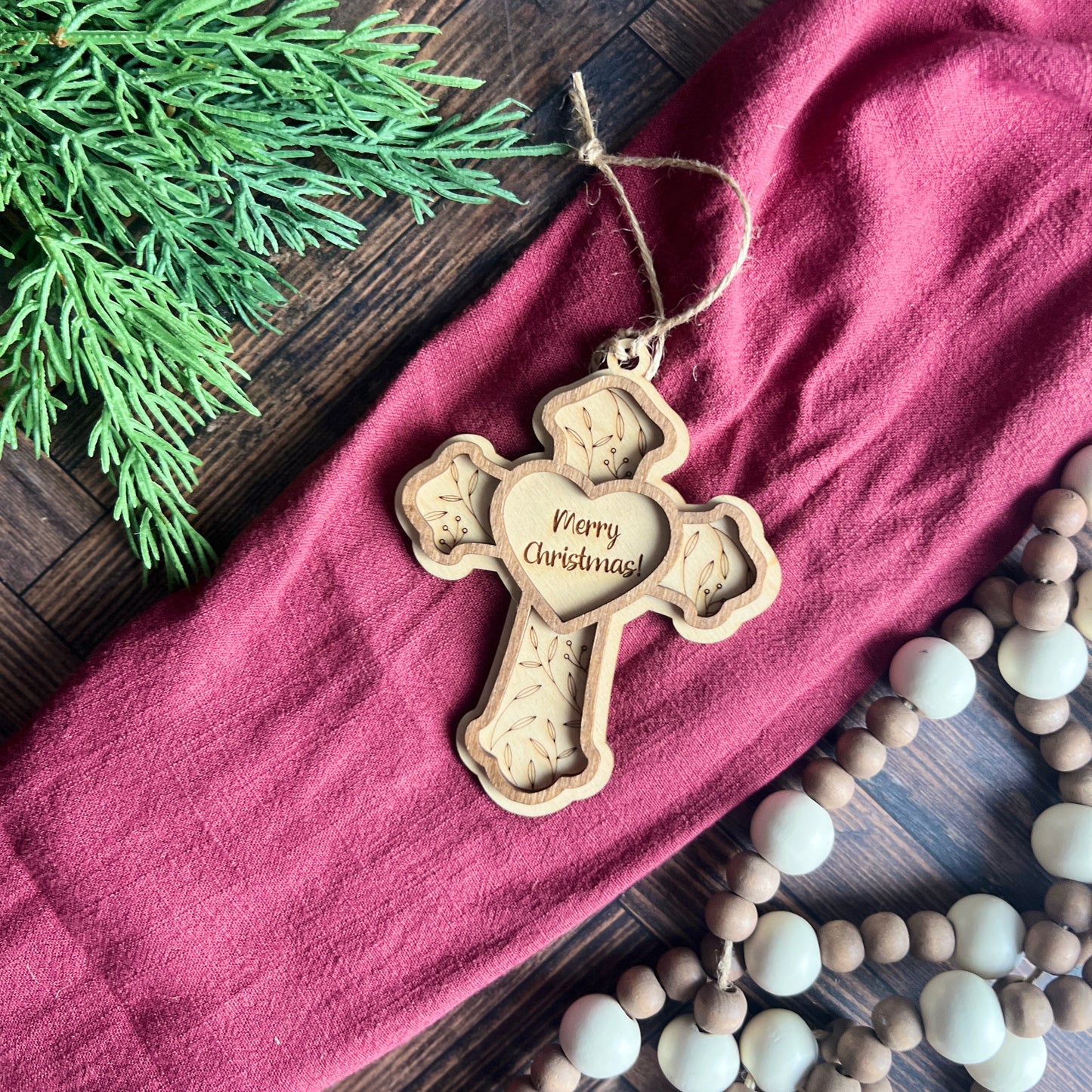 Cross Christmas Ornament