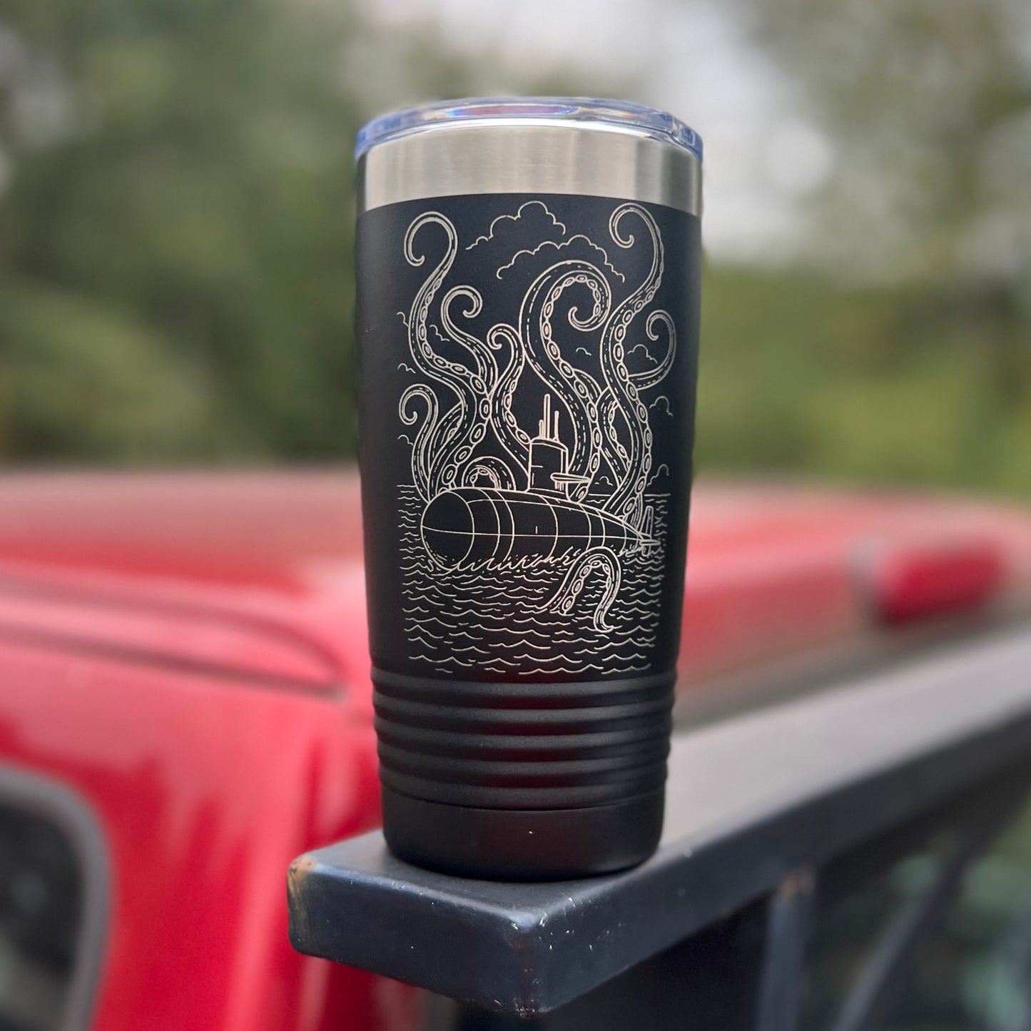 Submarine Kraken Travel Coffee Tumbler