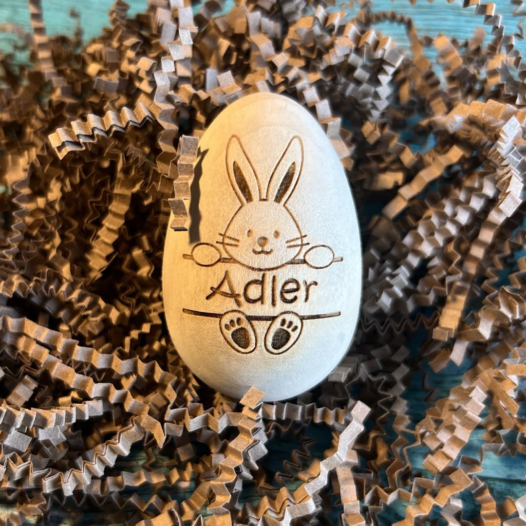 Wooden Engraved Easter Eggs Personalized